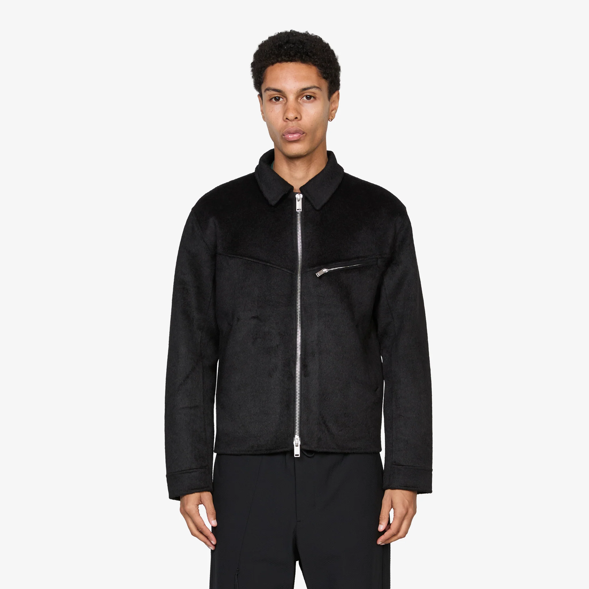 Diamond Boxy Jacket Black