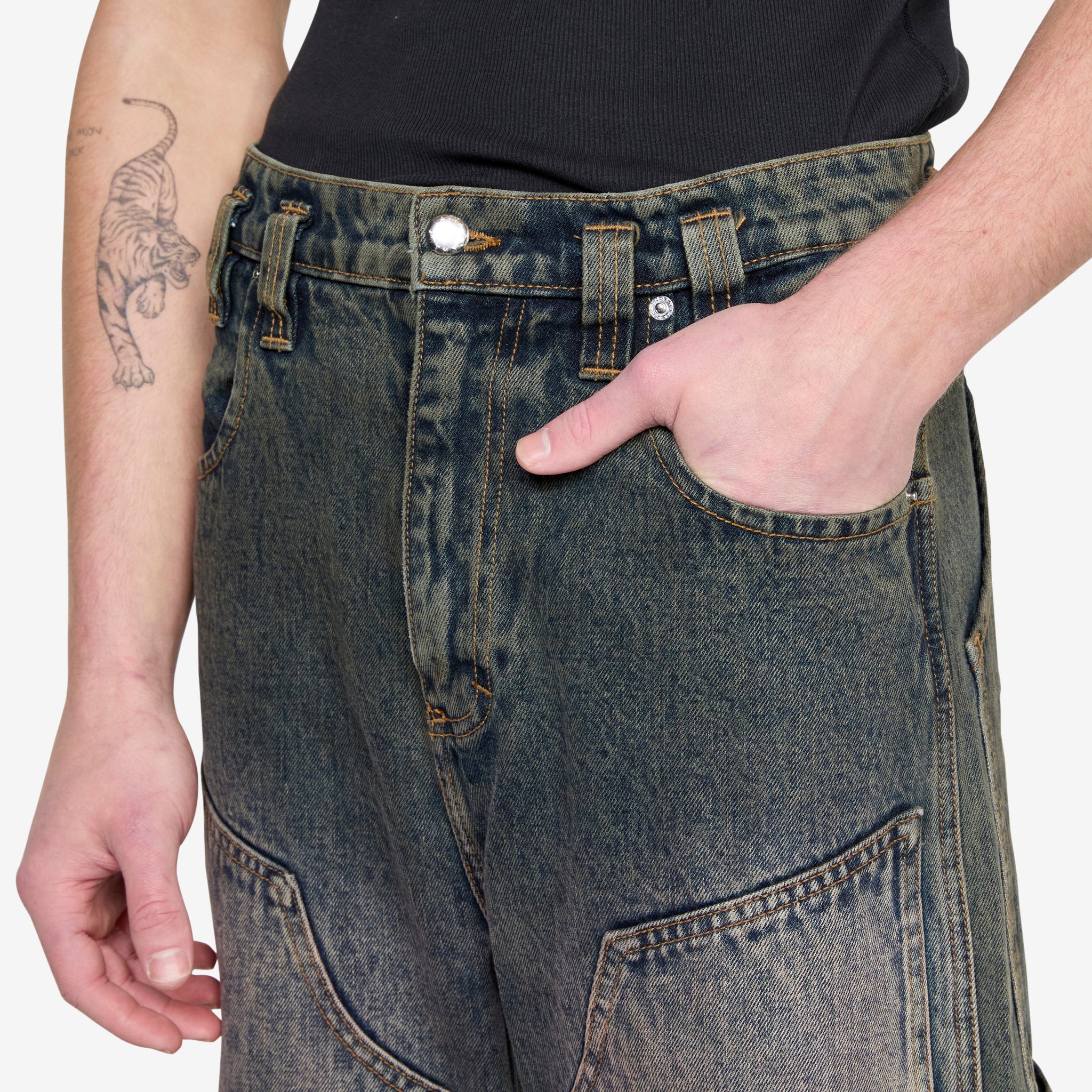 Double Knee Baggy Jean Moon Rock - Image 4