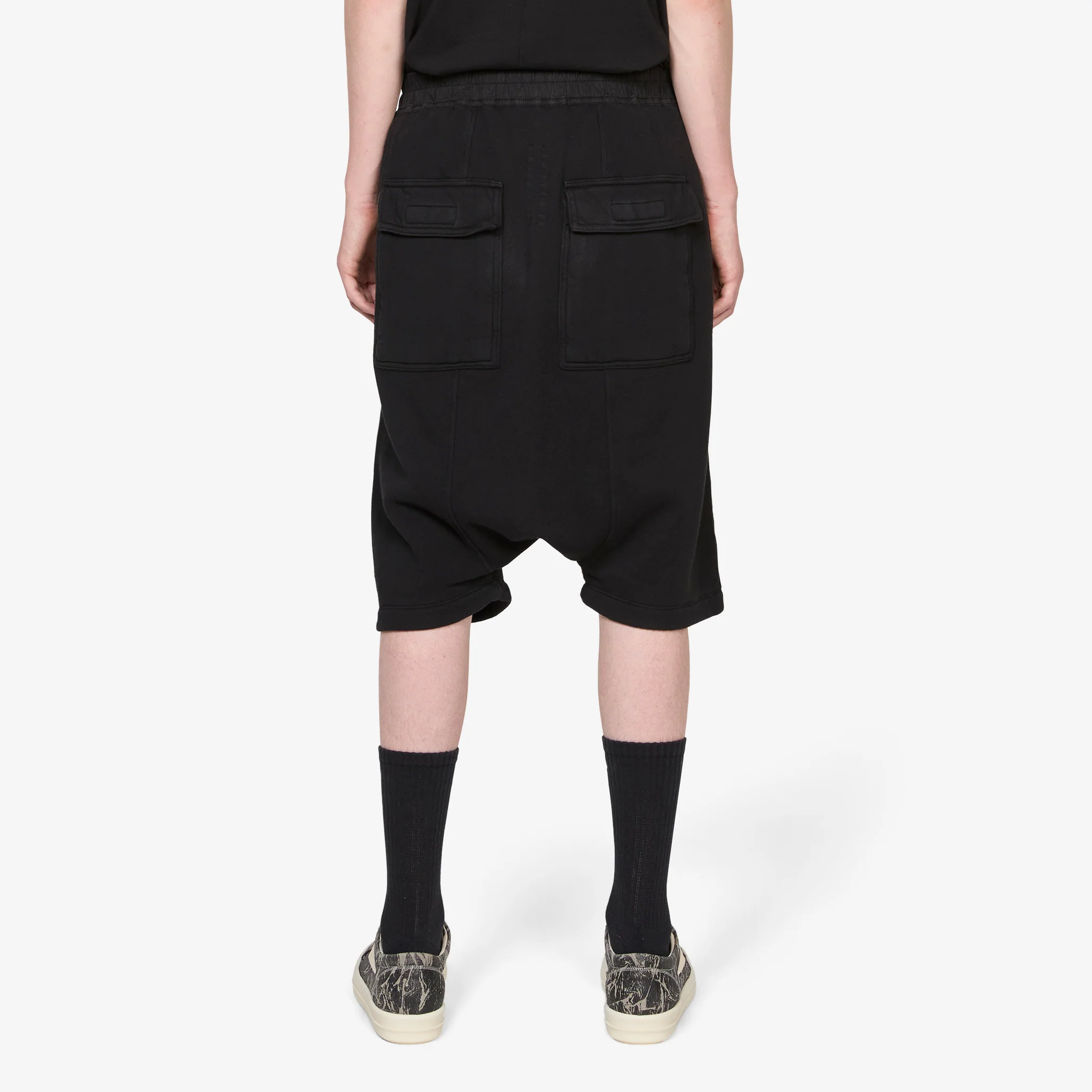 Drawstring Pods Black Slub Felpa - Image 2