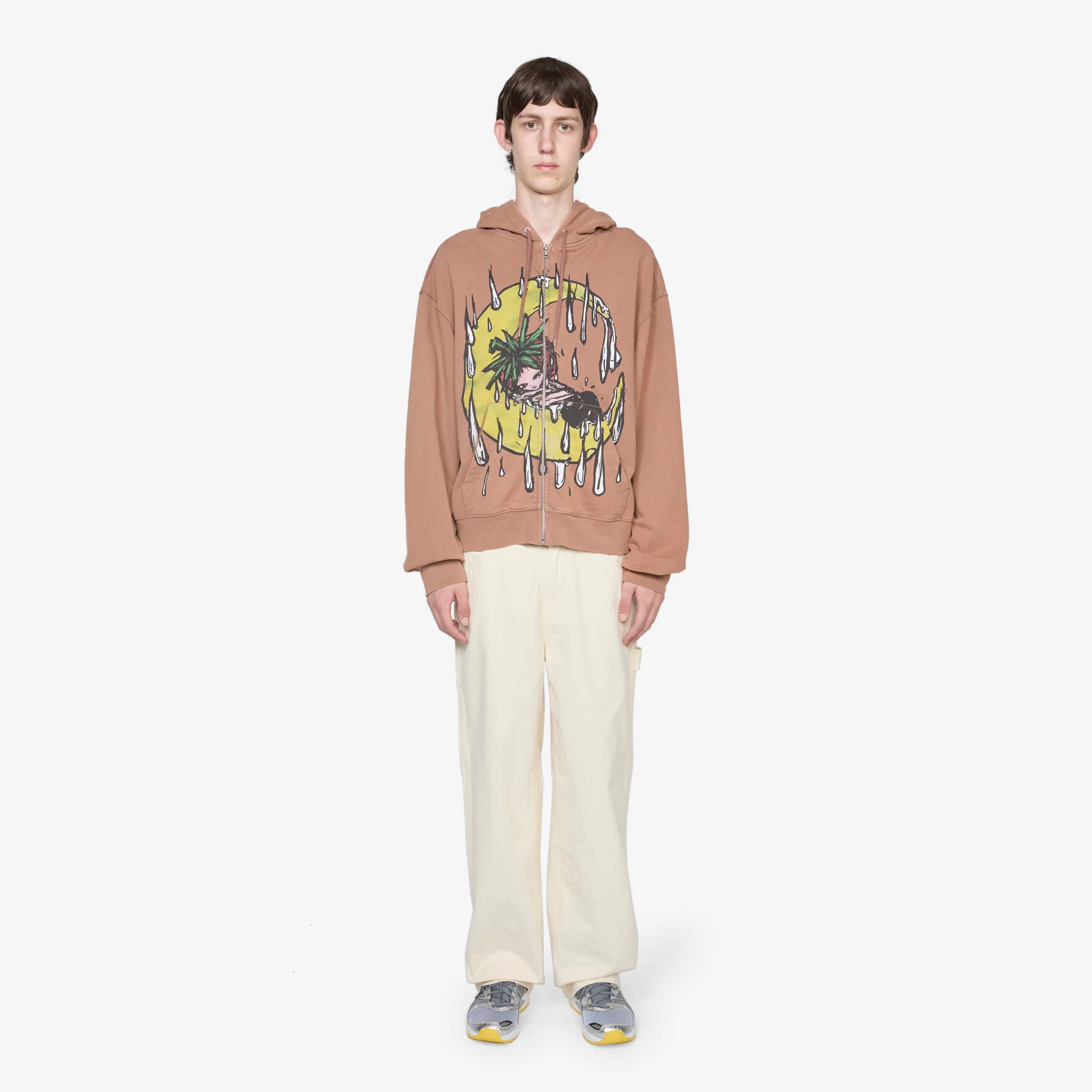 Eri Zip Up Hoodie Knit Brown - Image 4