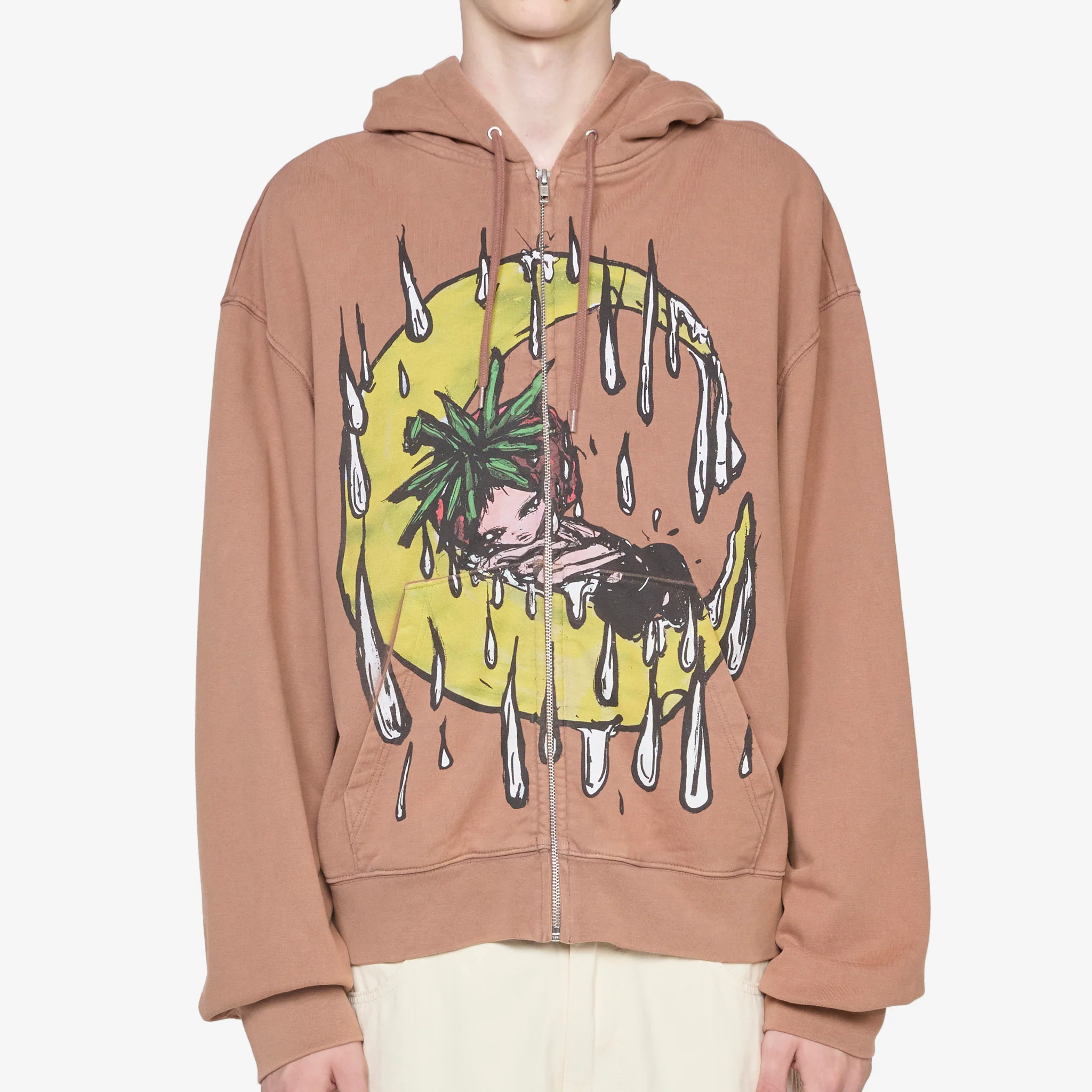 Eri Zip Up Hoodie Knit Brown - Image 5