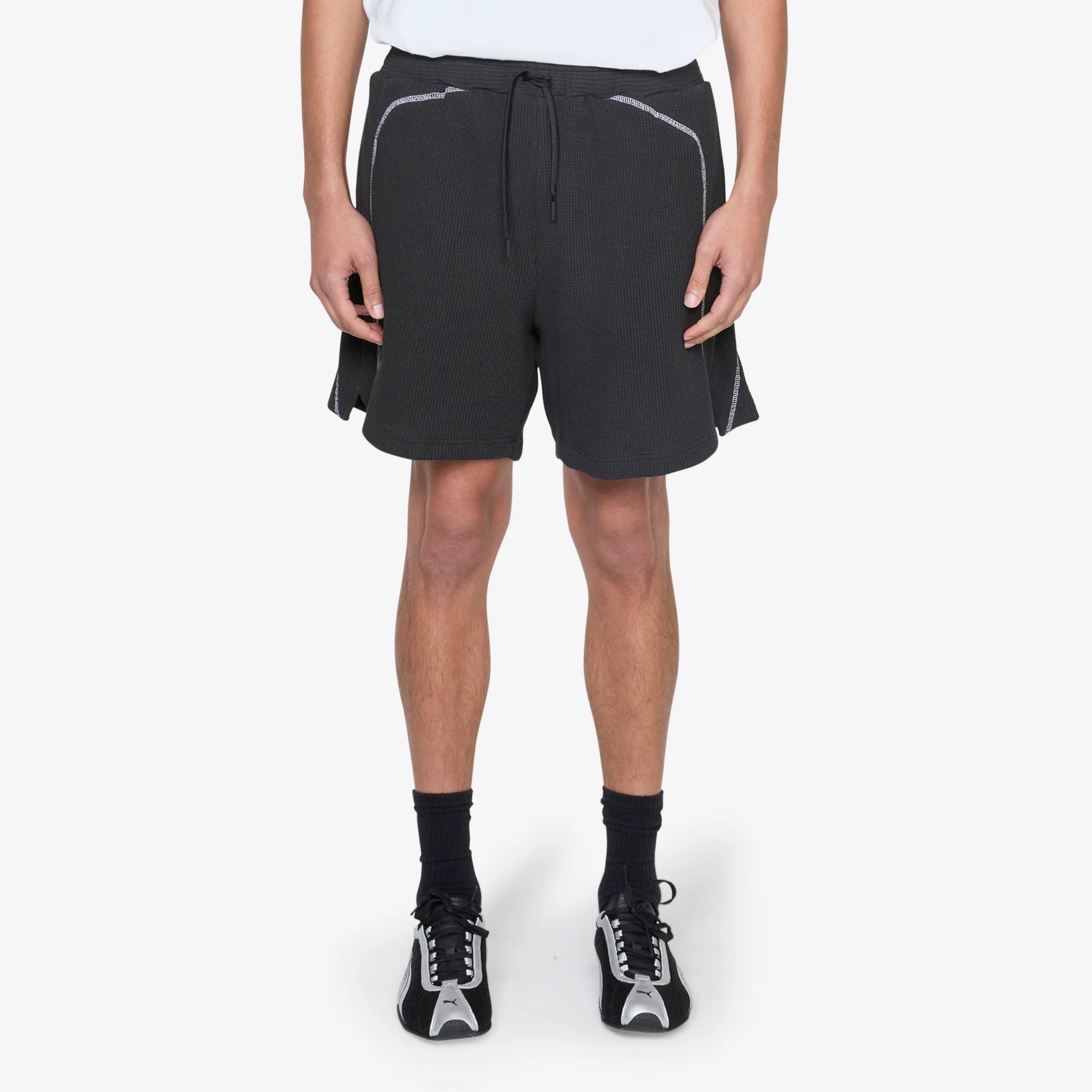 Fabien Waffle Shorts Black