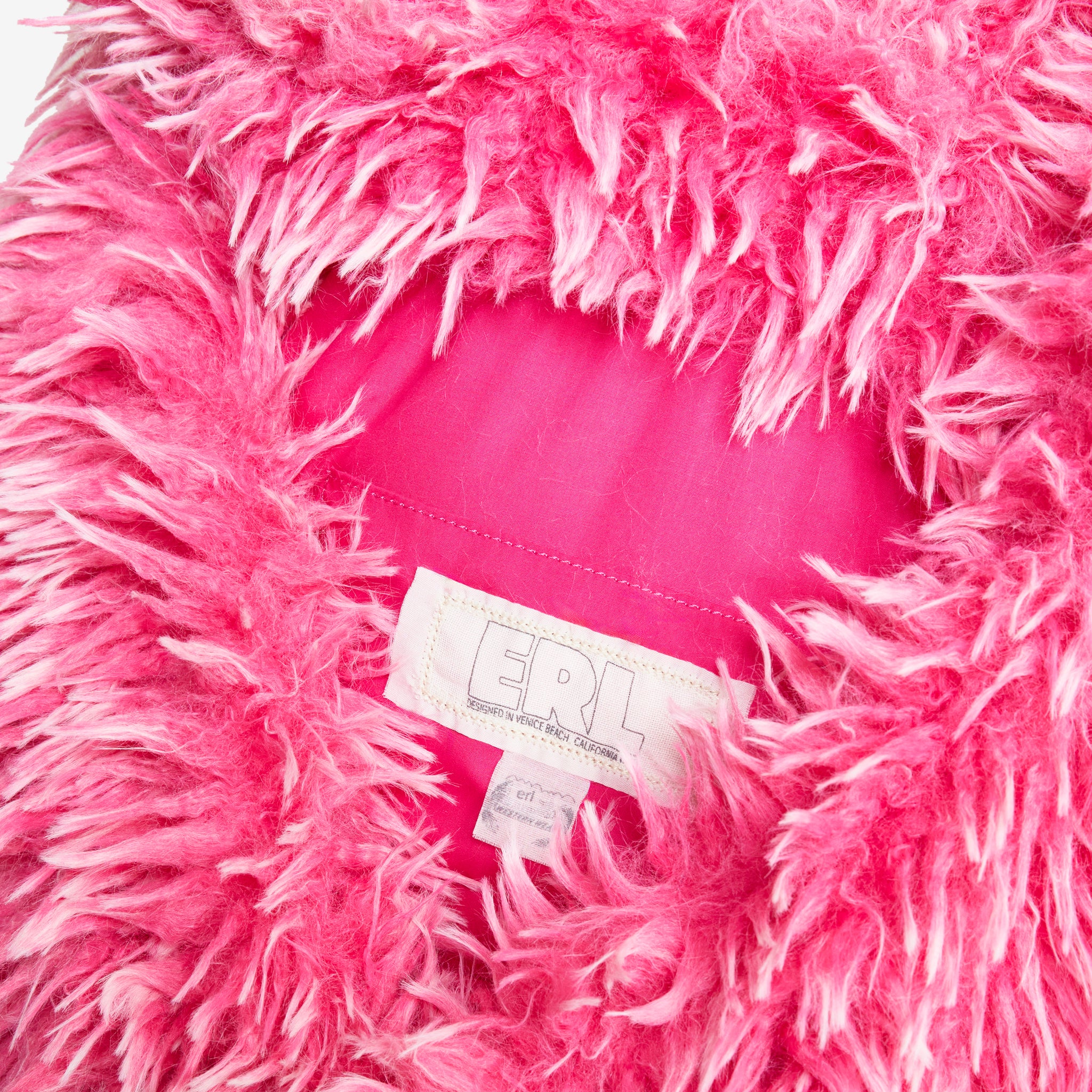 Faux Fur Messenger Bag Pink - Image 3