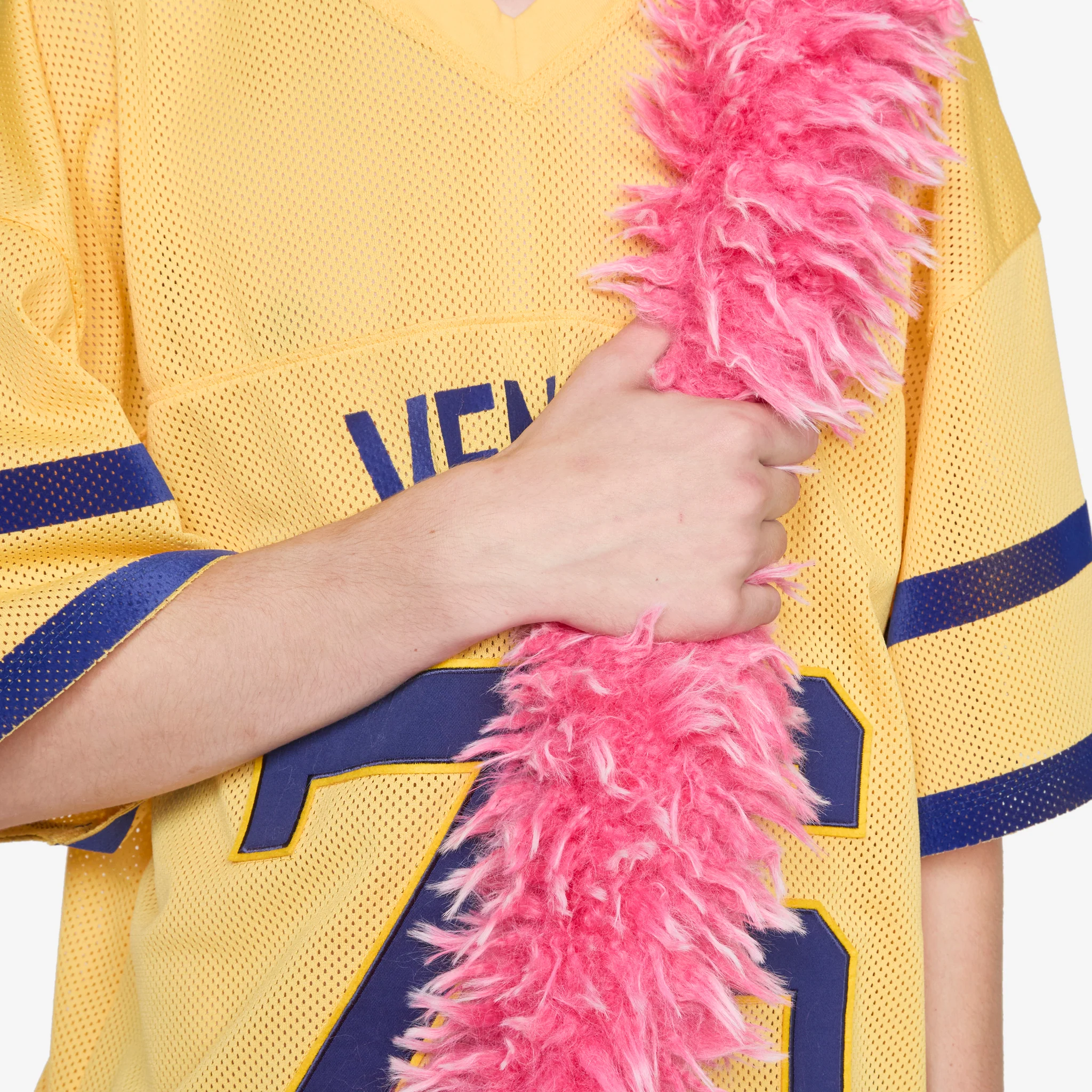Faux Fur Messenger Bag Pink - Image 4