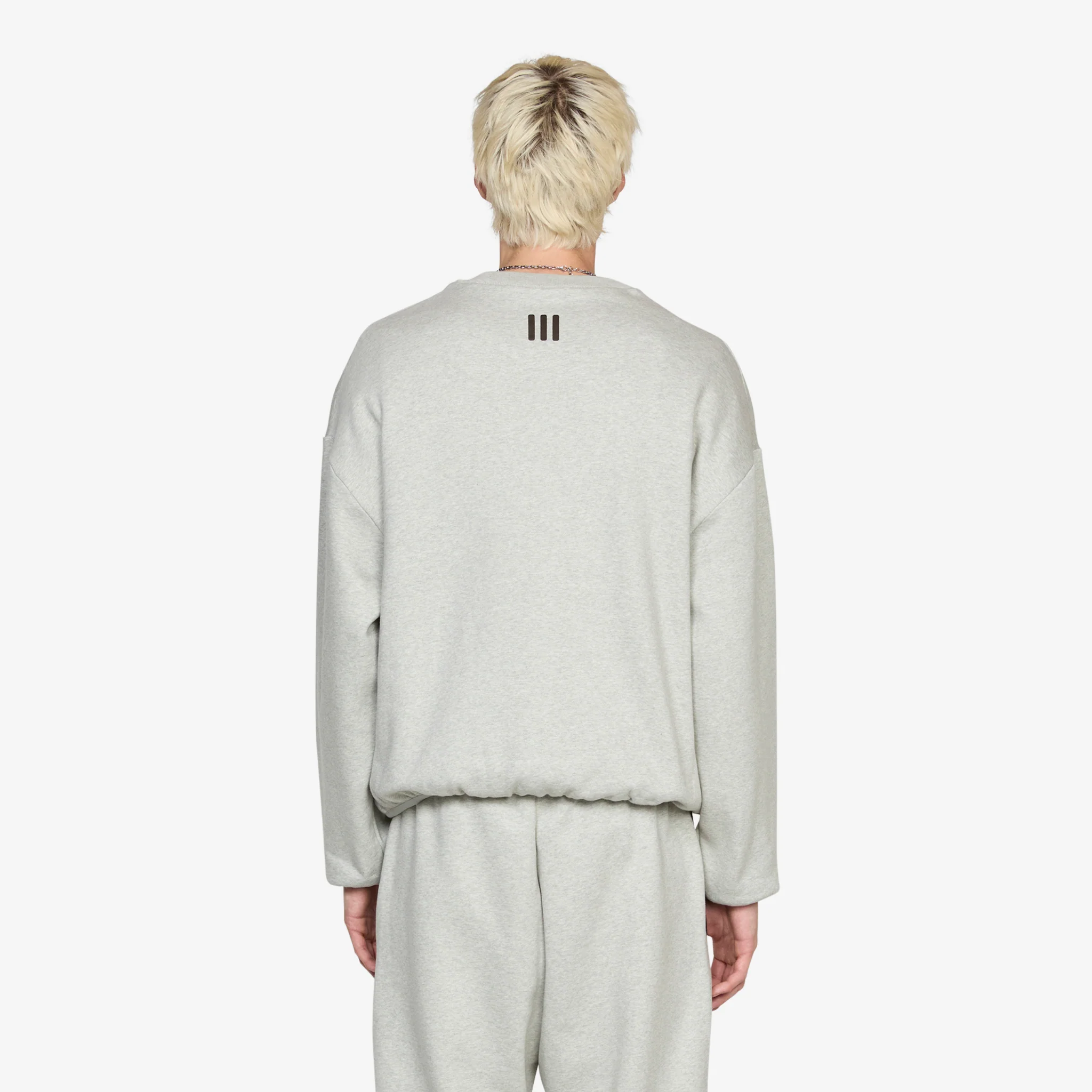 Fear of God Athletics x Heather Fleece Crewneck Medium Grey Heather - Image 3