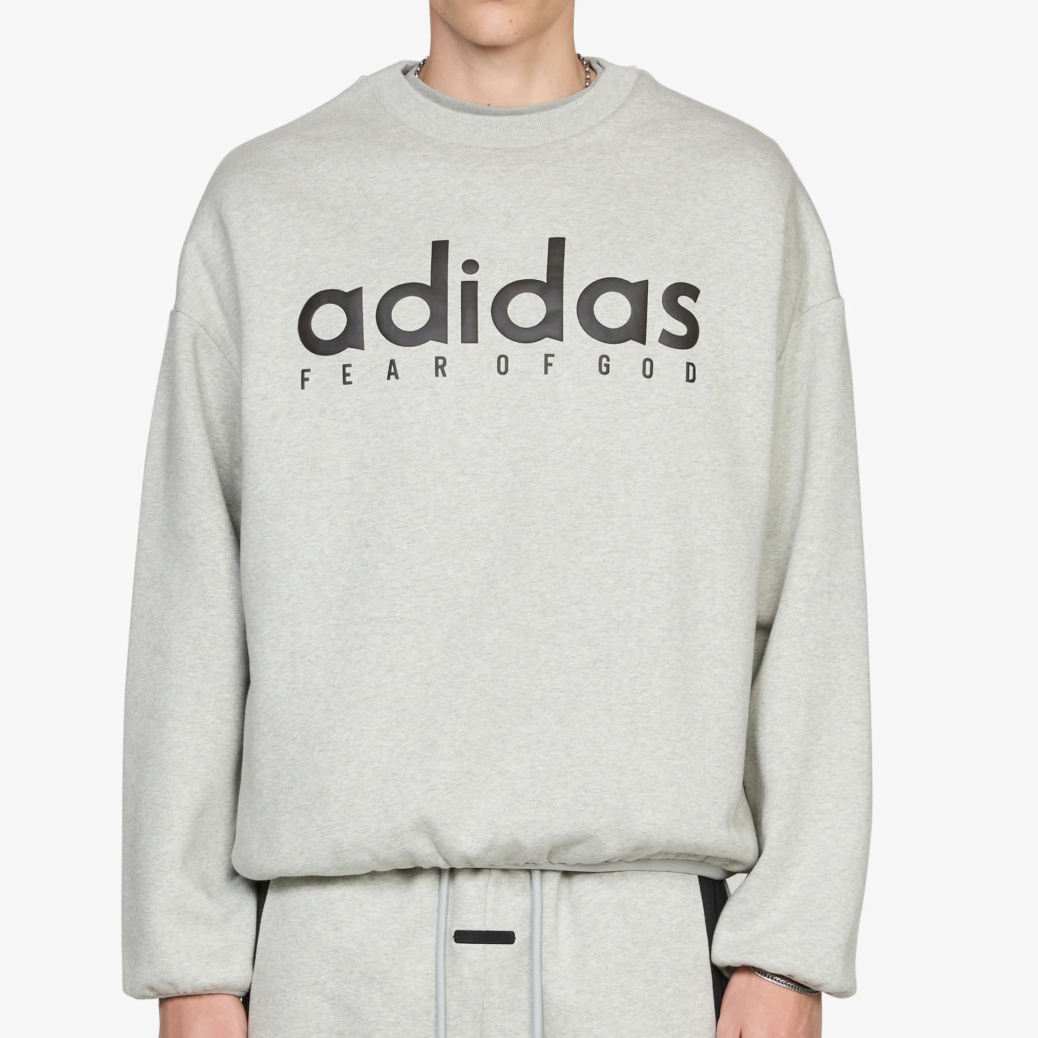 Fear of God Athletics x Heather Fleece Crewneck Medium Grey Heather - Image 5