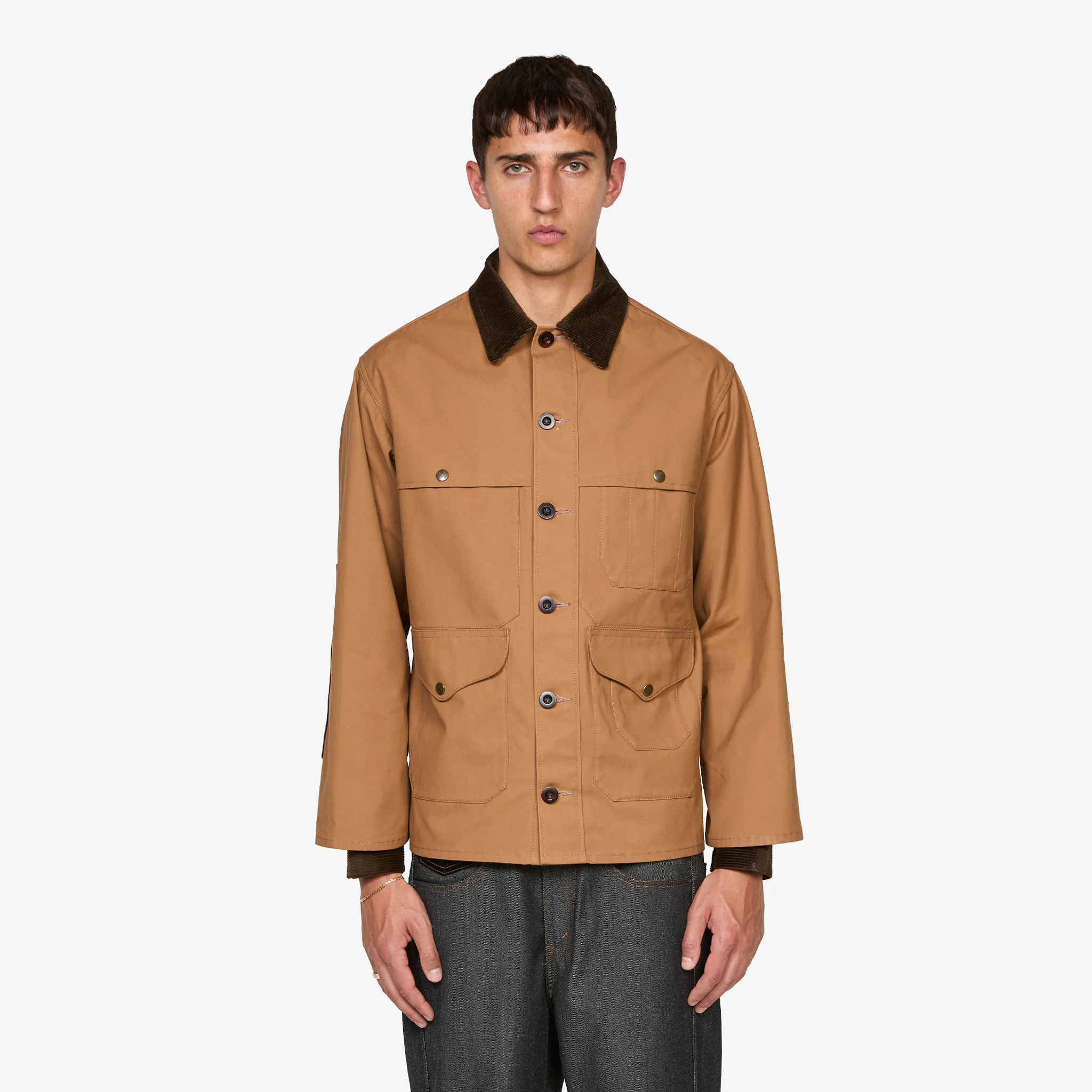 Filson Cotton Oxford Flannel Check Jacket Beige | Black | Red