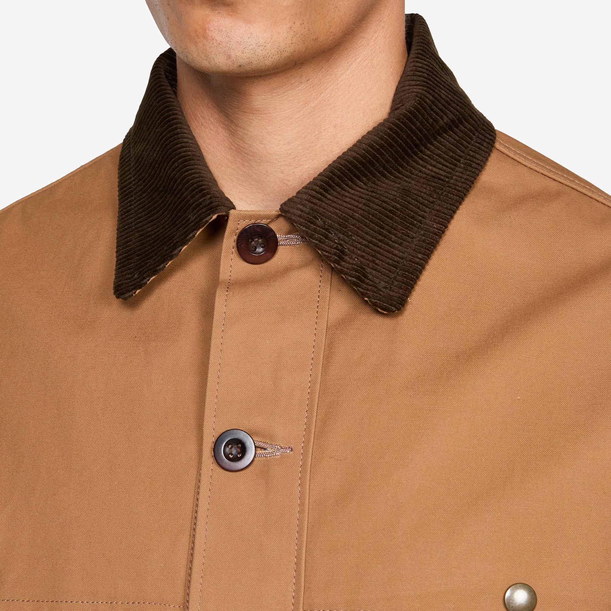 Filson Cotton Oxford Flannel Check Jacket Beige | Black | Red - Image 4