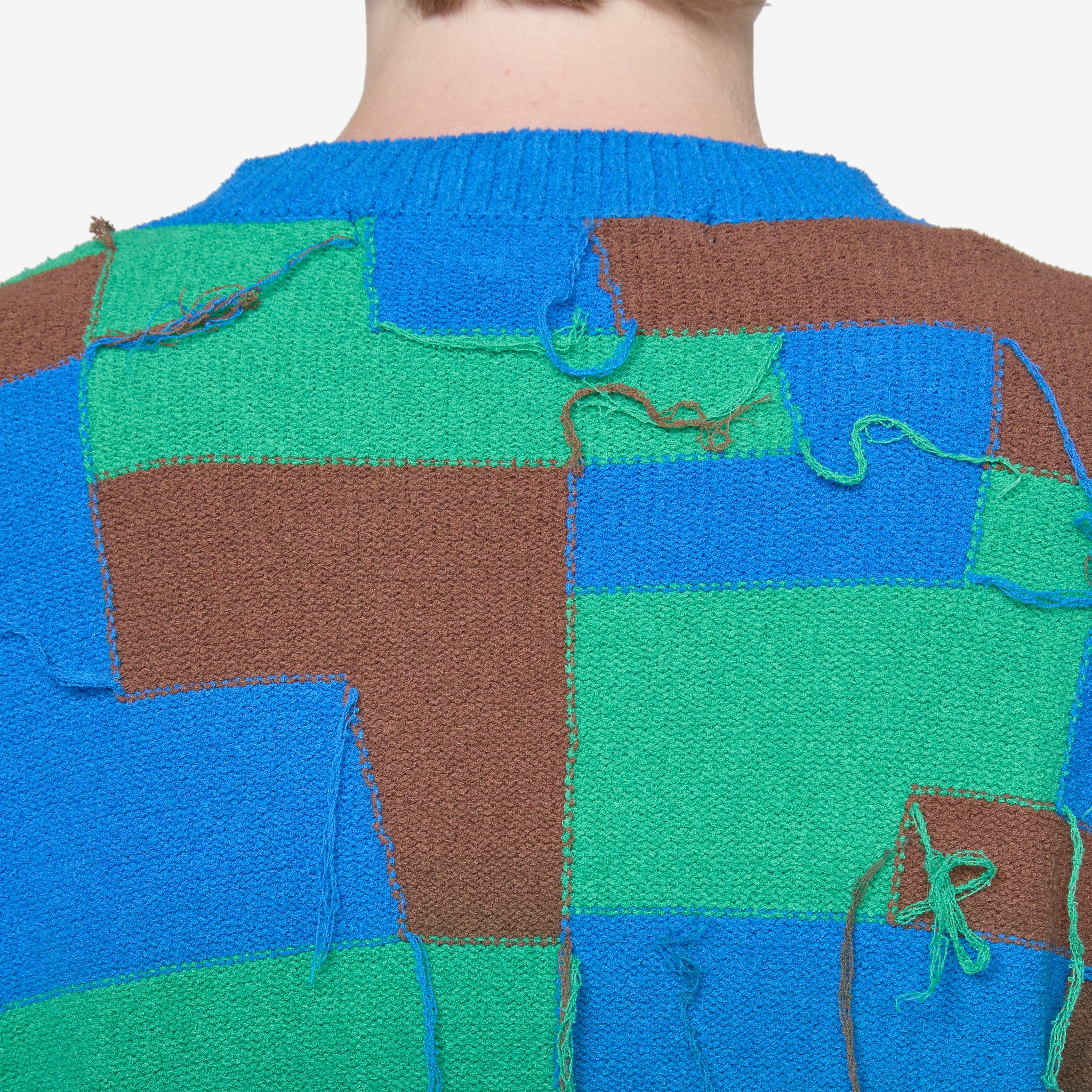 Fisherman Intarsia Crewneck Sweater Green - Image 5