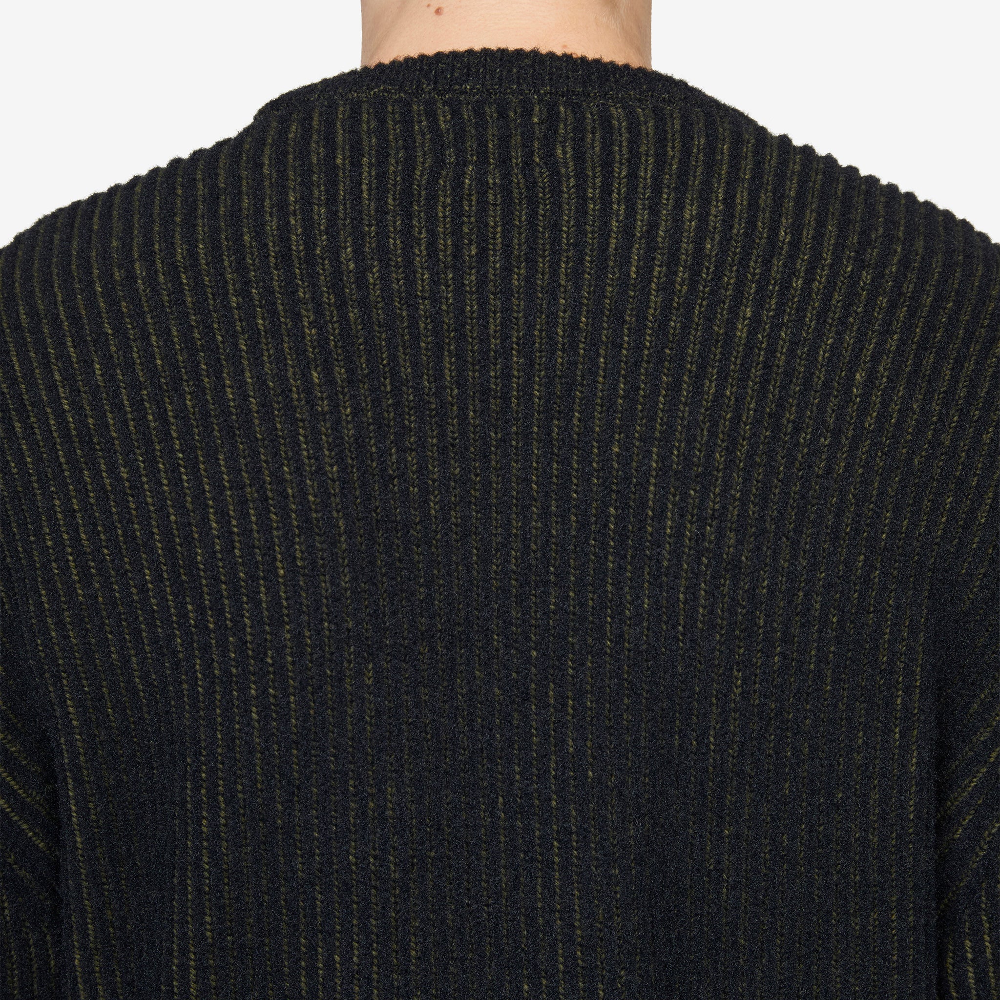 Fleece Knit Crewneck Lens Sweater Capers - Image 4