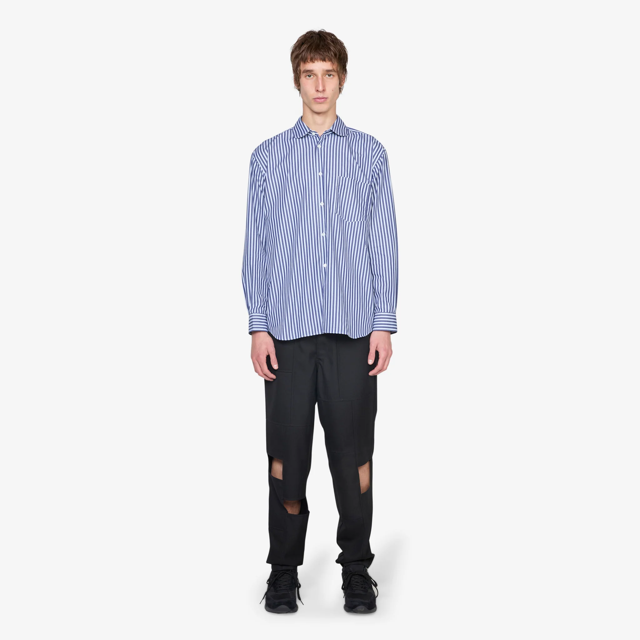 Forever Rounded Collar Shirt Stripe 3 - Image 4