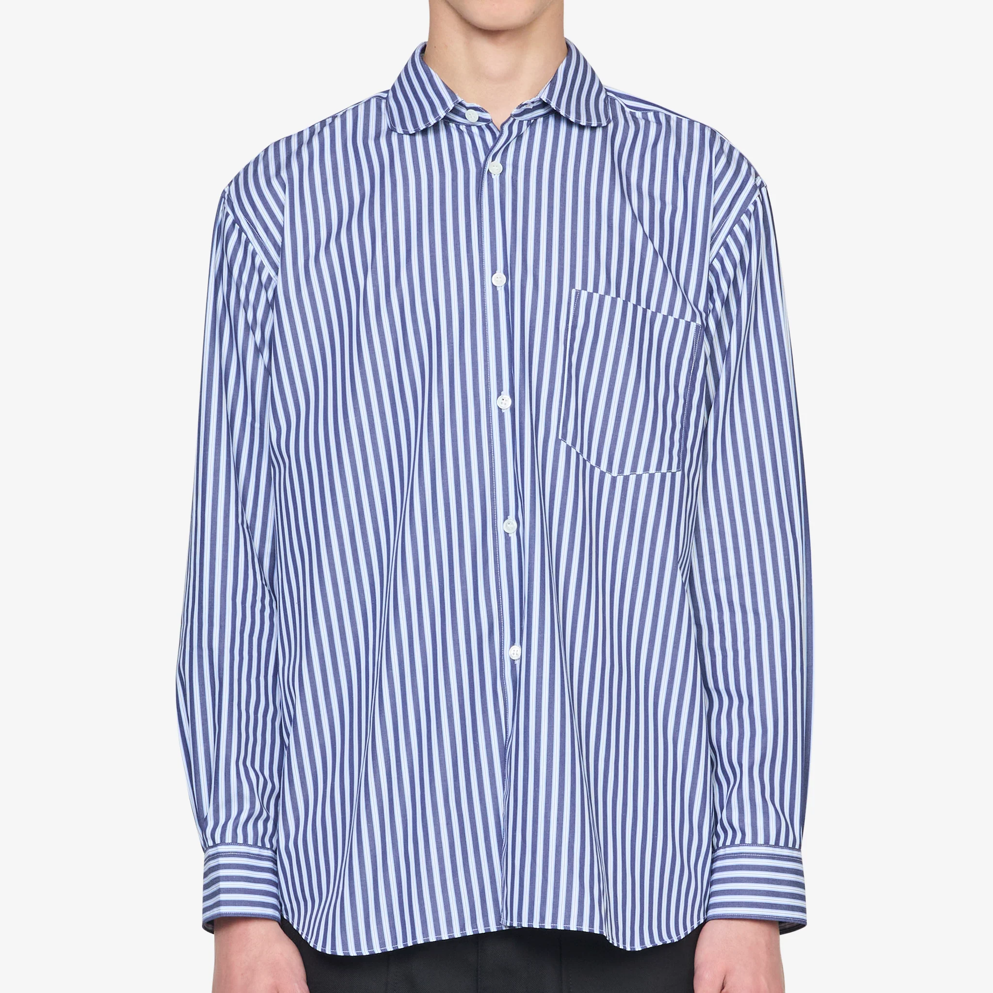 Forever Rounded Collar Shirt Stripe 3 - Image 5