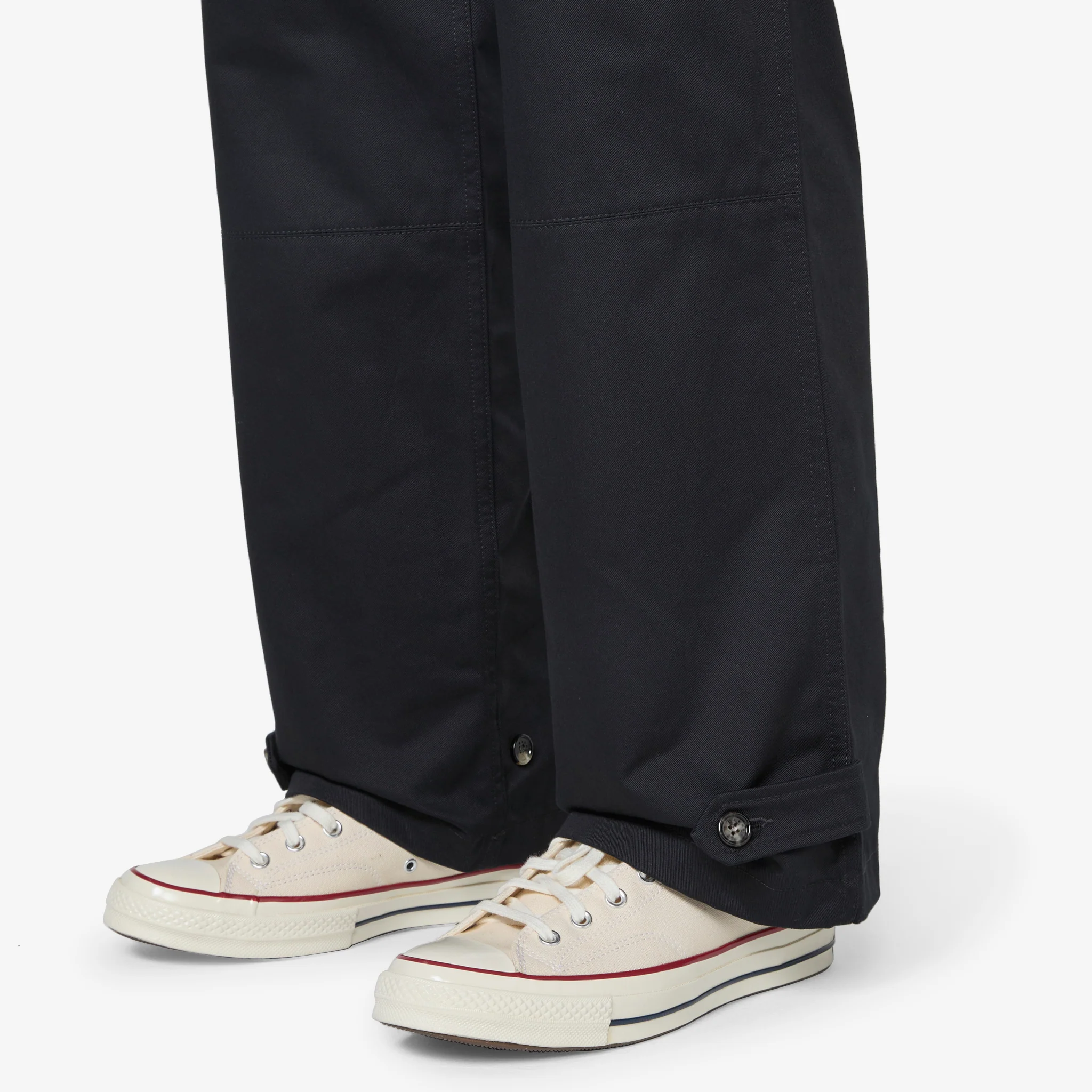 Gabardine Cargo Trousers Black - Image 4