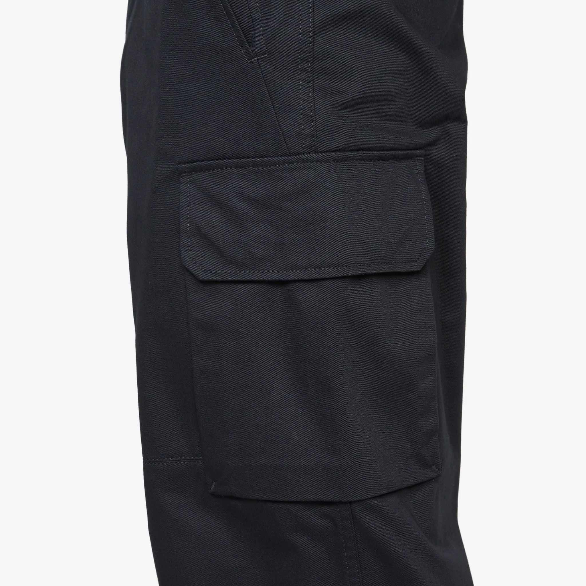Gabardine Cargo Trousers Black - Image 5