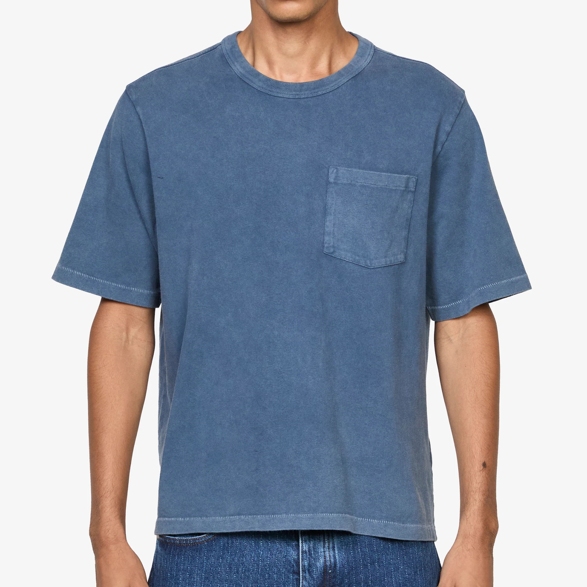 Garment Dye T-Shirt Navy - Image 3