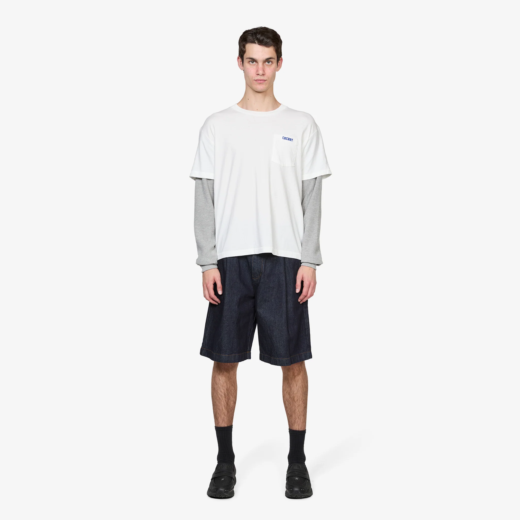 General Store Boxy Longsleeve Thermal Vintage White - Image 5