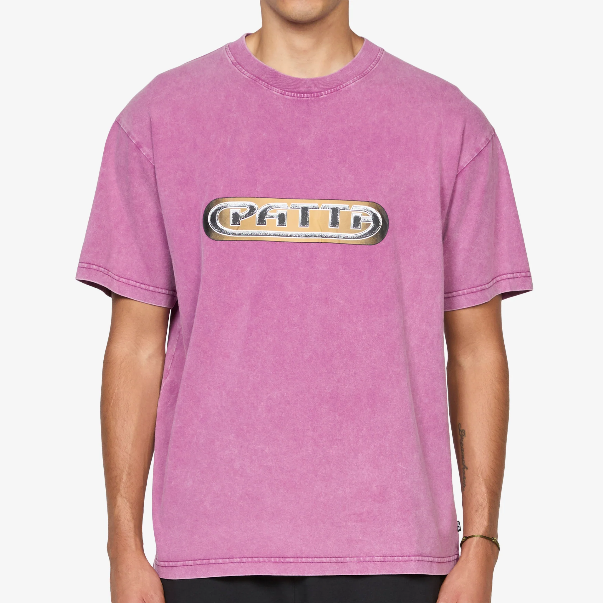 Gilded Acid Washed T-Shirt Boysenberry - Image 4