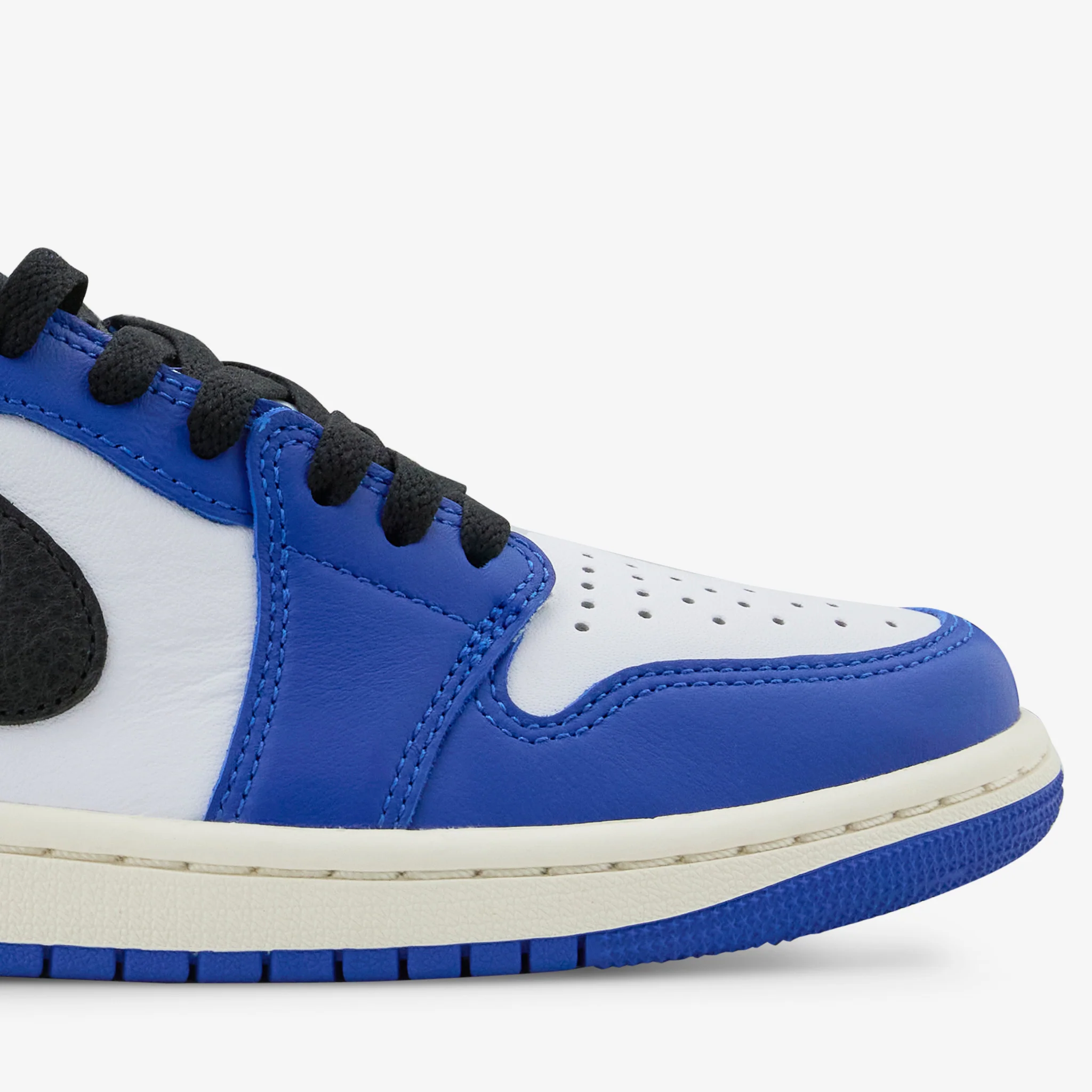 Grade School Air Jordan 1 Retro Low OG White | Black | Game Royal | Sail - Image 5