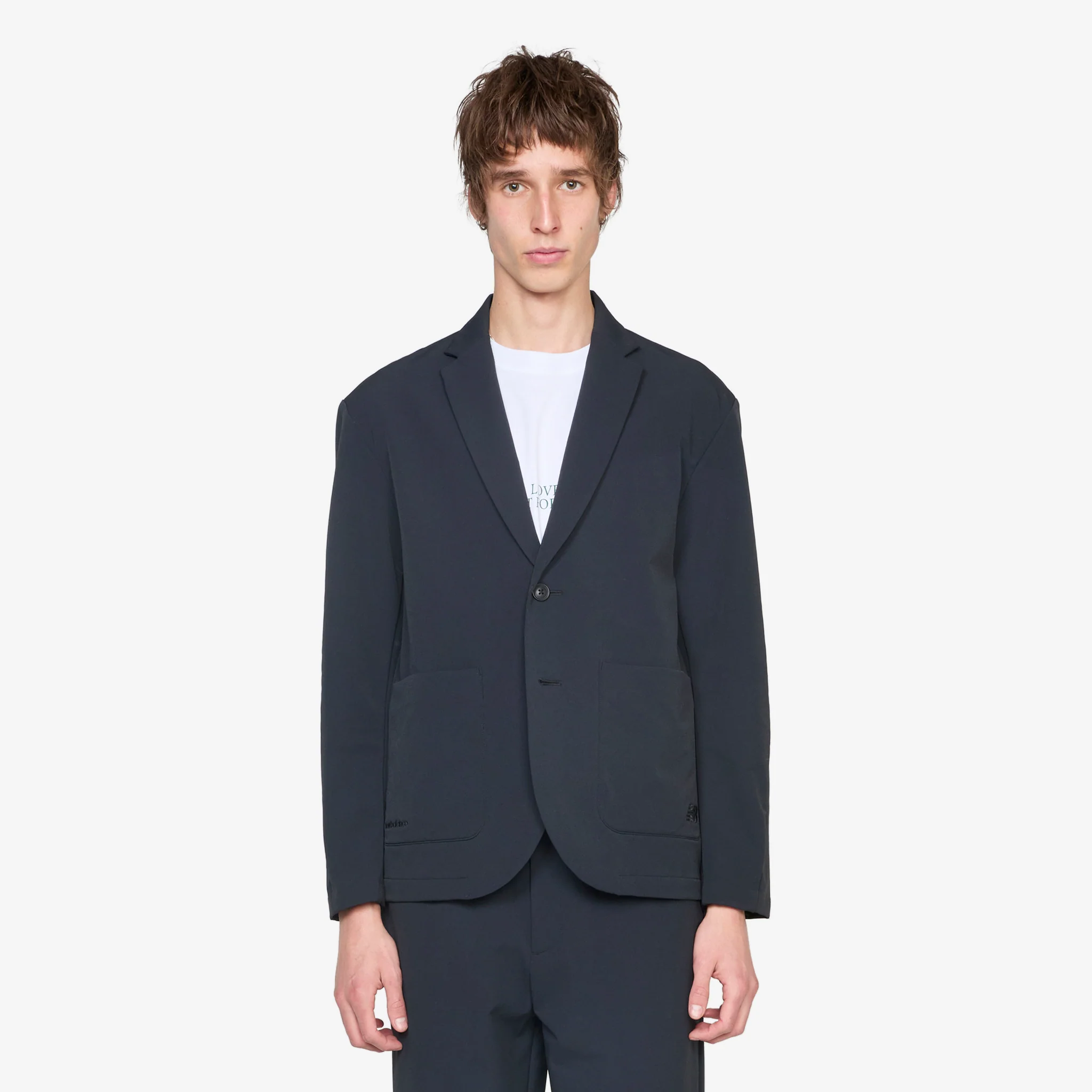 Grey Single Jacket Black