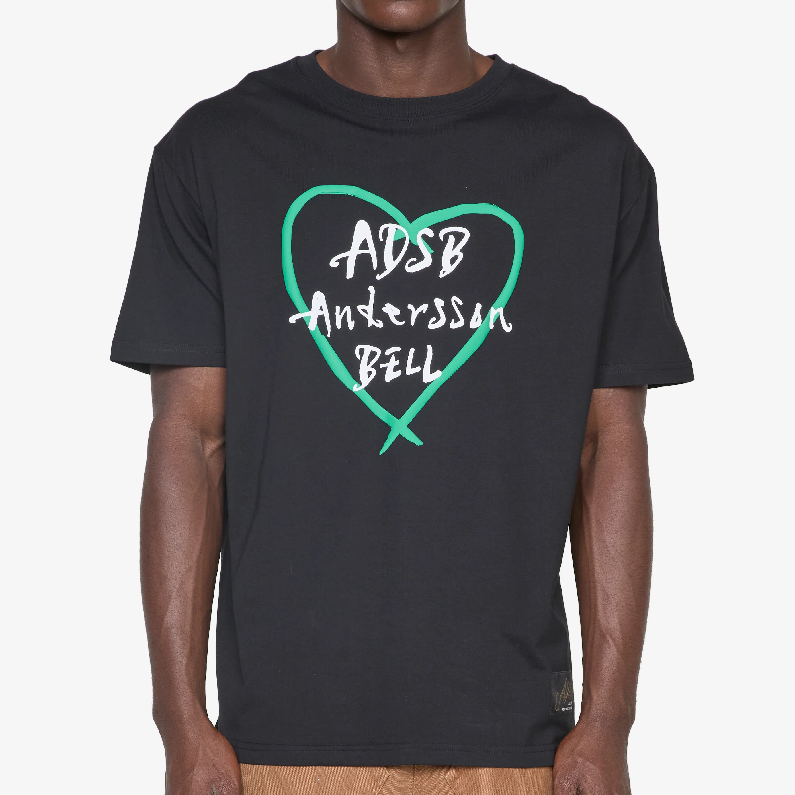 Heart Kelly Logo T-Shirt Black - Image 3