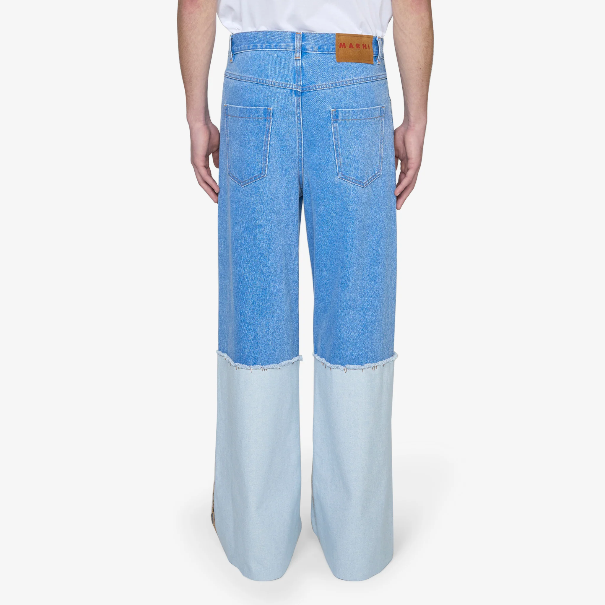 High Turn-Up Wide Leg Jeans Cobalt - Image 2