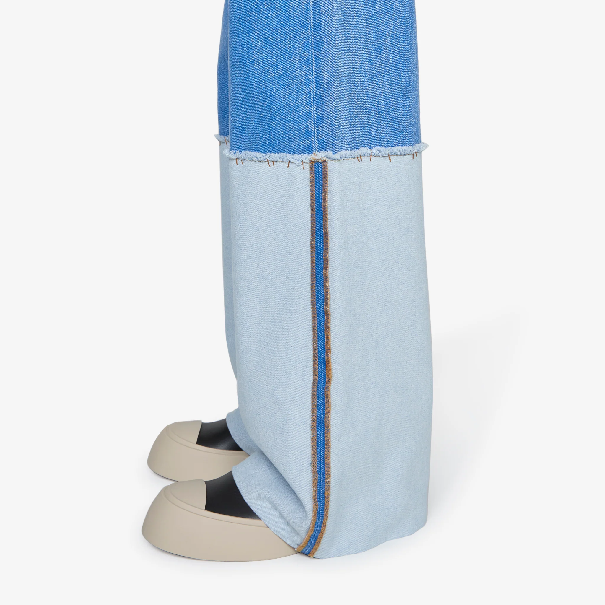 High Turn-Up Wide Leg Jeans Cobalt - Image 5