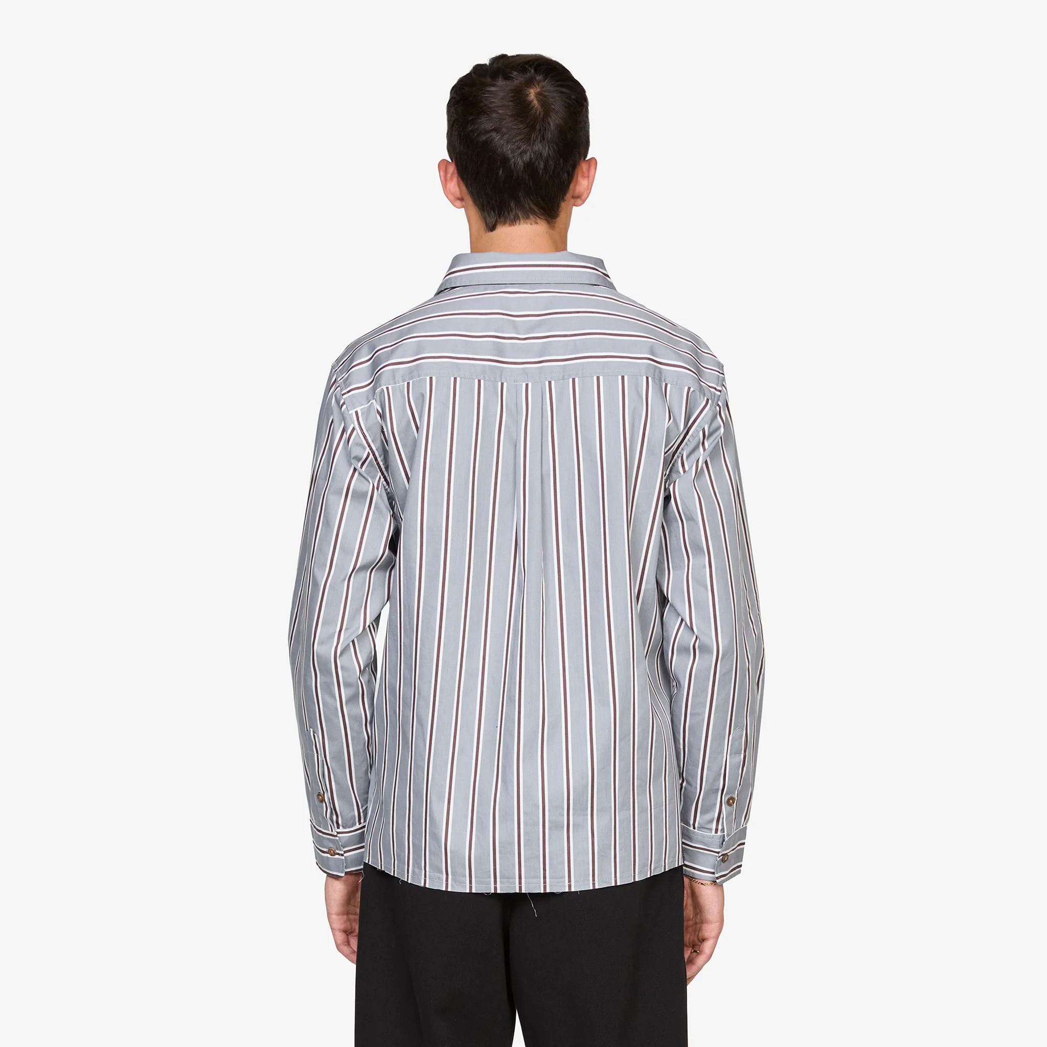 Hold Longsleeve Shirt Grey Stripes - Image 3