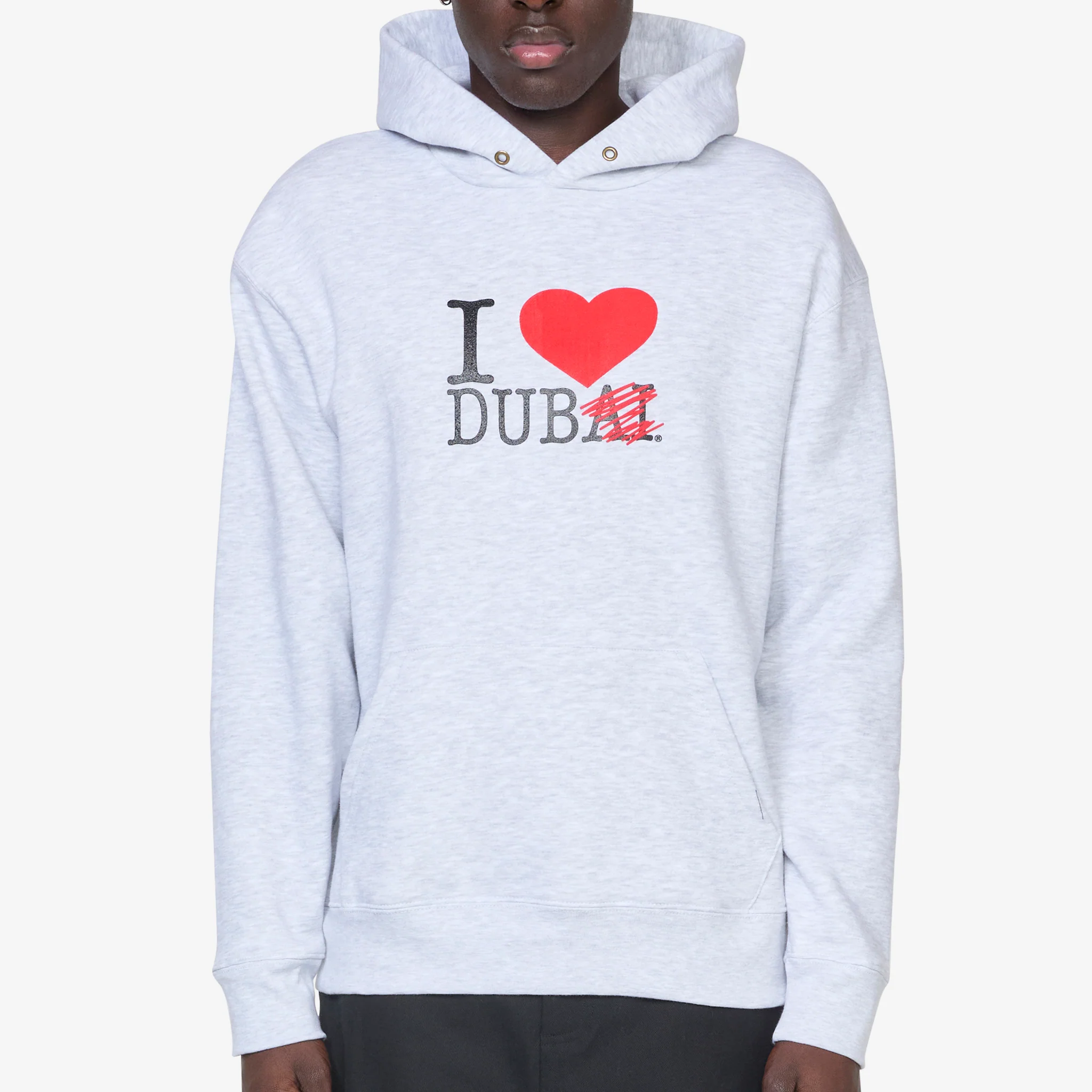 I <3 Dub Heather Grey Hoodie - Image 4