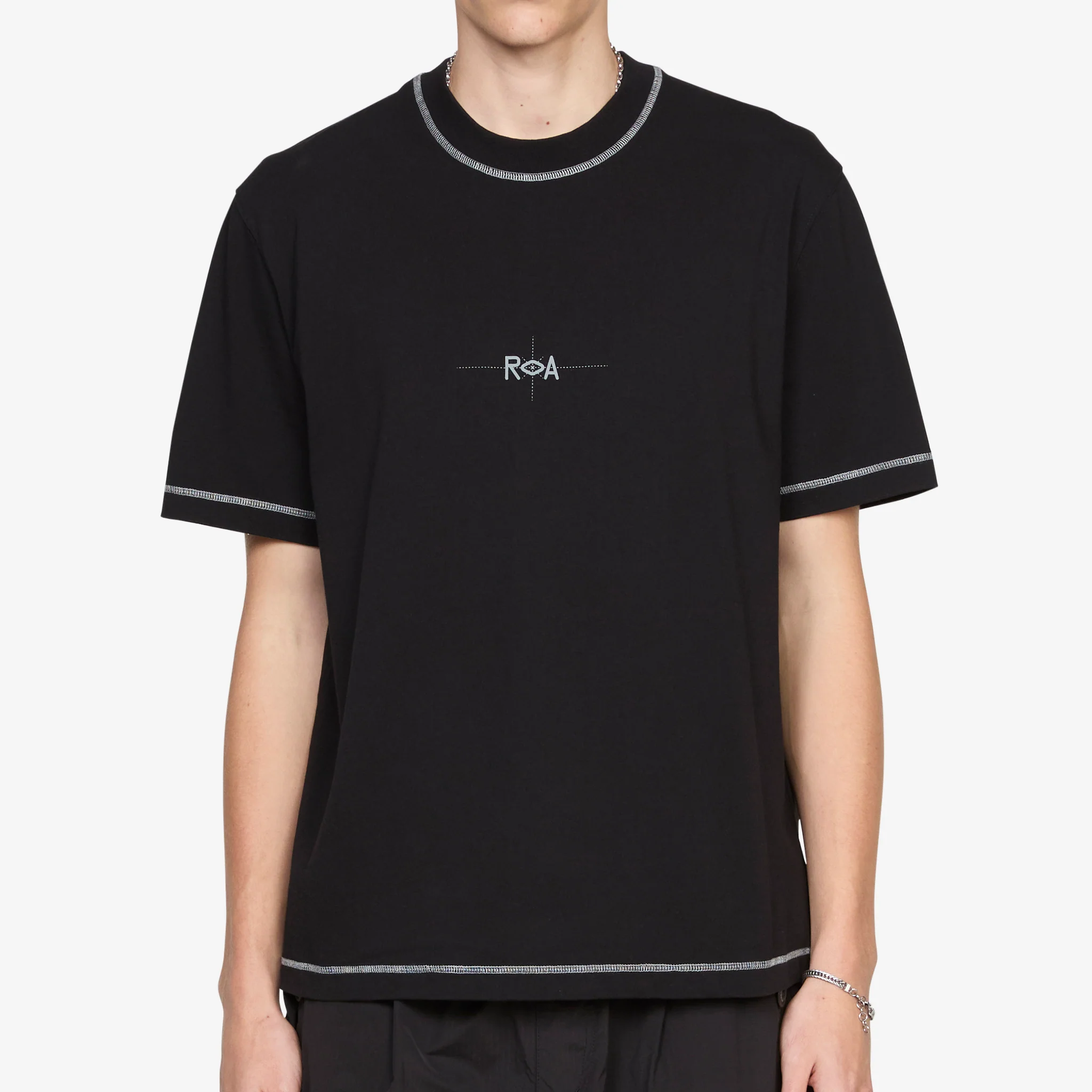 Info Stitch Organic T-Shirt Black - Image 4