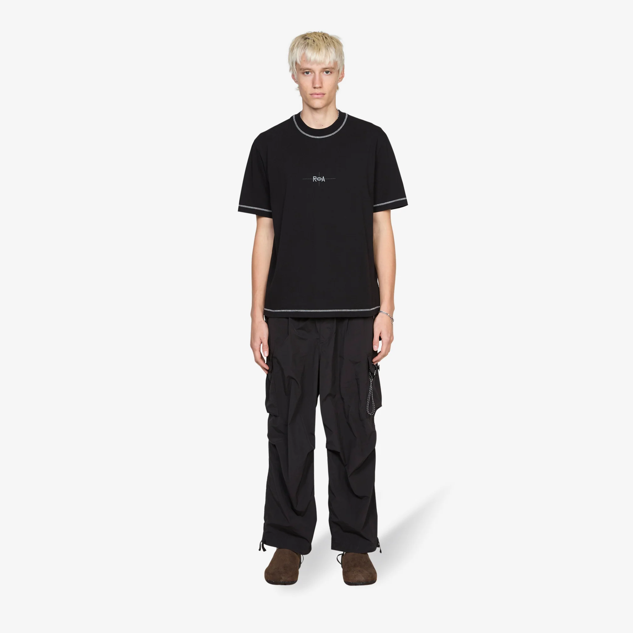 Info Stitch Organic T-Shirt Black - Image 5