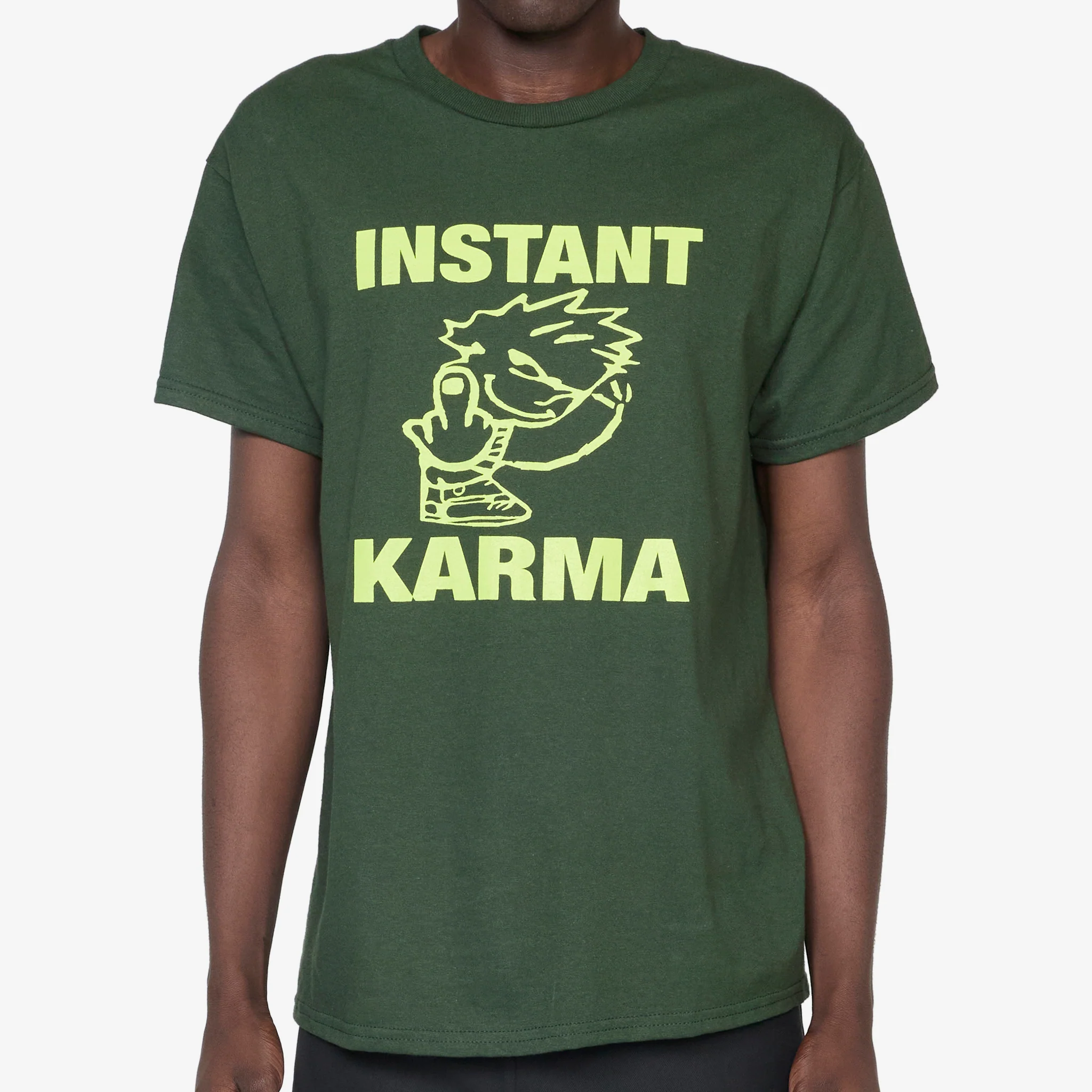 Instant Karma T-Shirt Dark Green - Image 3