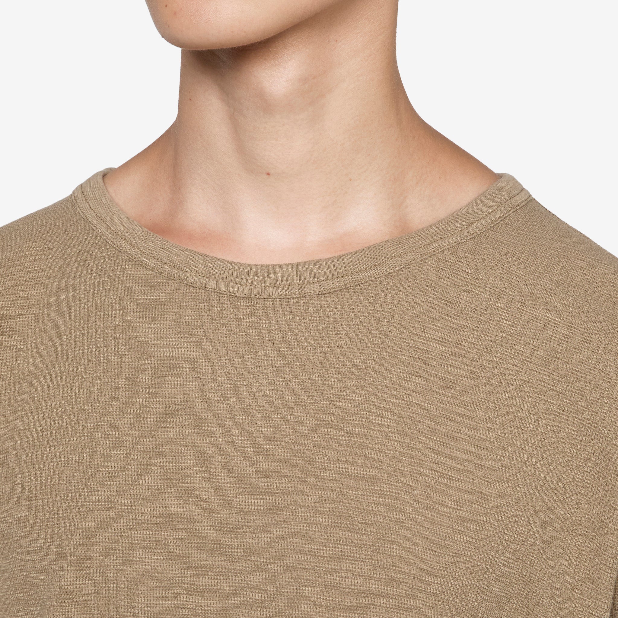 Jagger Waffle T-Shirt Khaki - Image 2