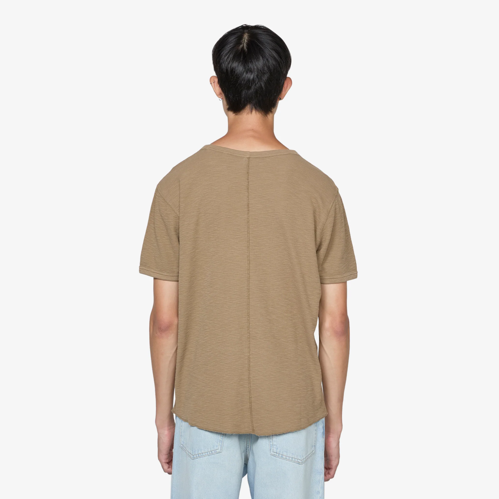Jagger Waffle T-Shirt Khaki - Image 3