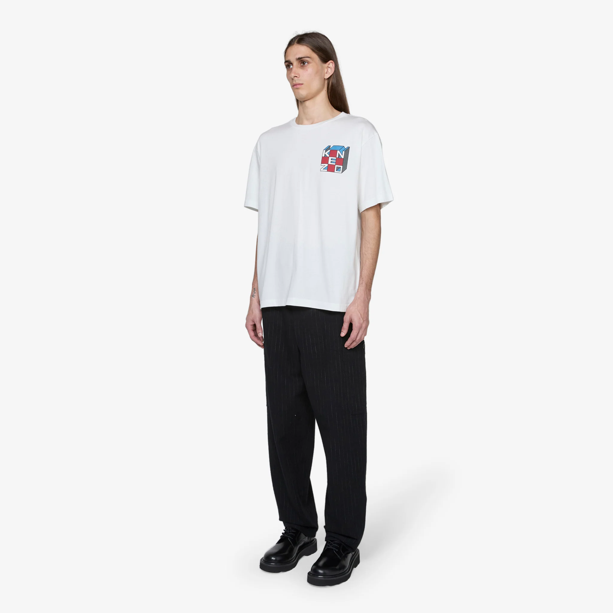 'KENZO Kube' Oversized T-Shirt Off White - Image 3