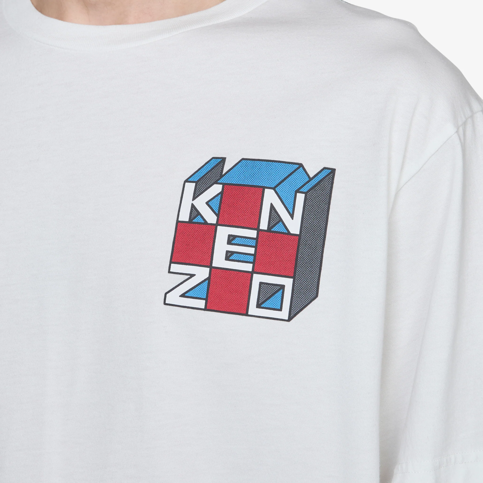 'KENZO Kube' Oversized T-Shirt Off White - Image 4