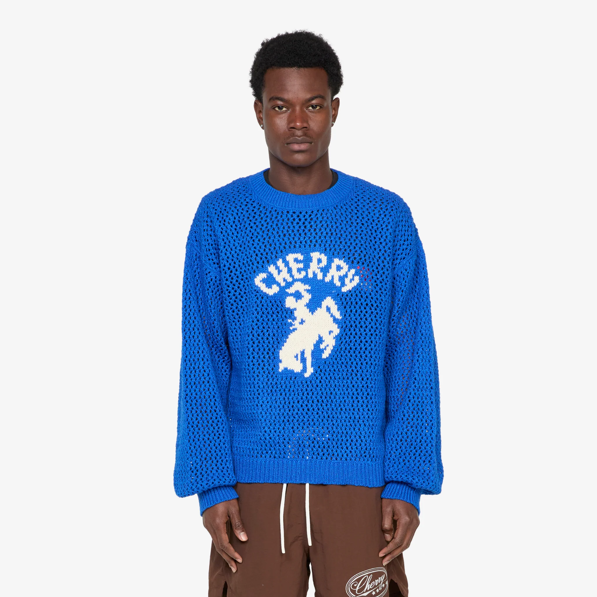 Knit Western Crew Royal Blue