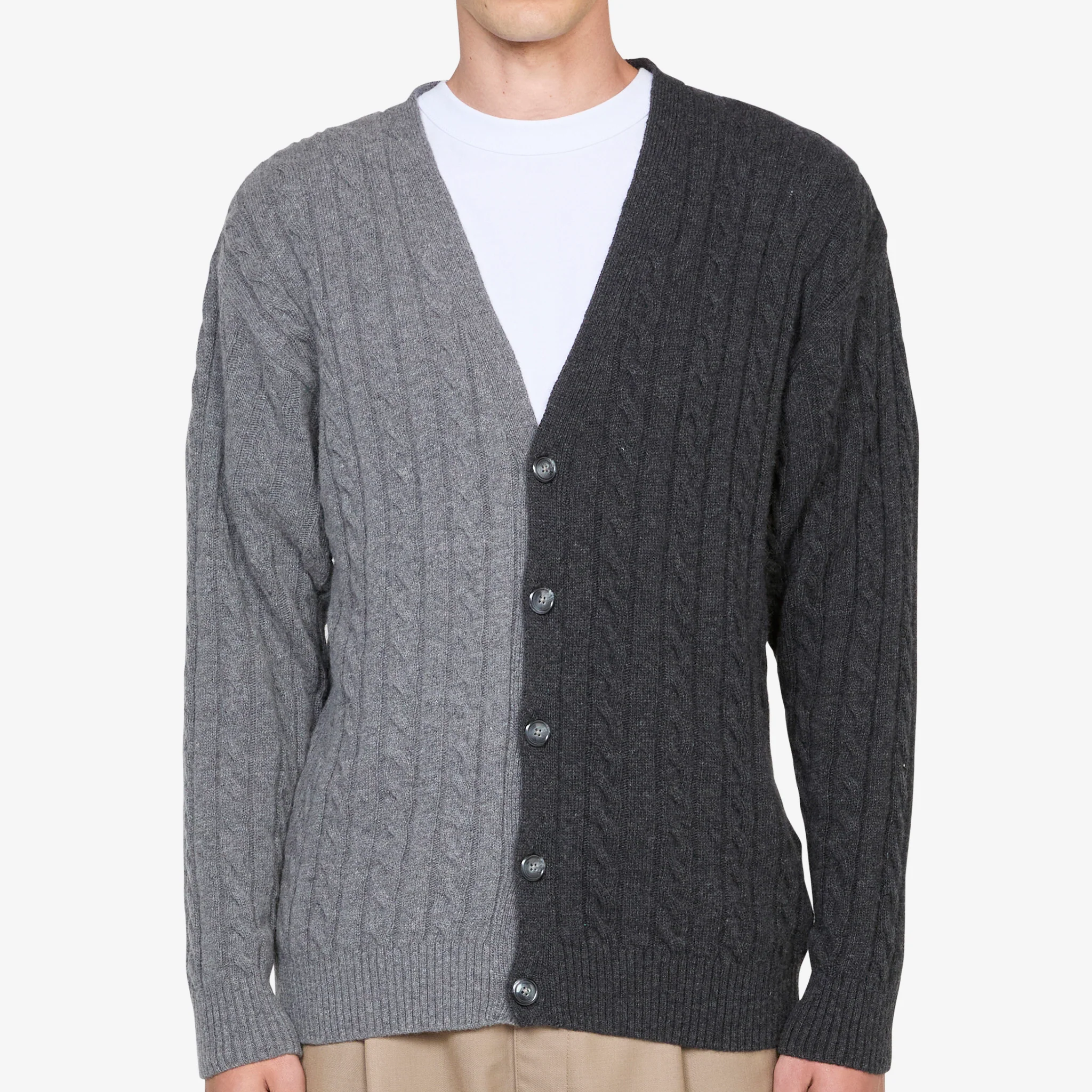 Knitted Cable Cardigan Anthracite | Charcoal - Image 5