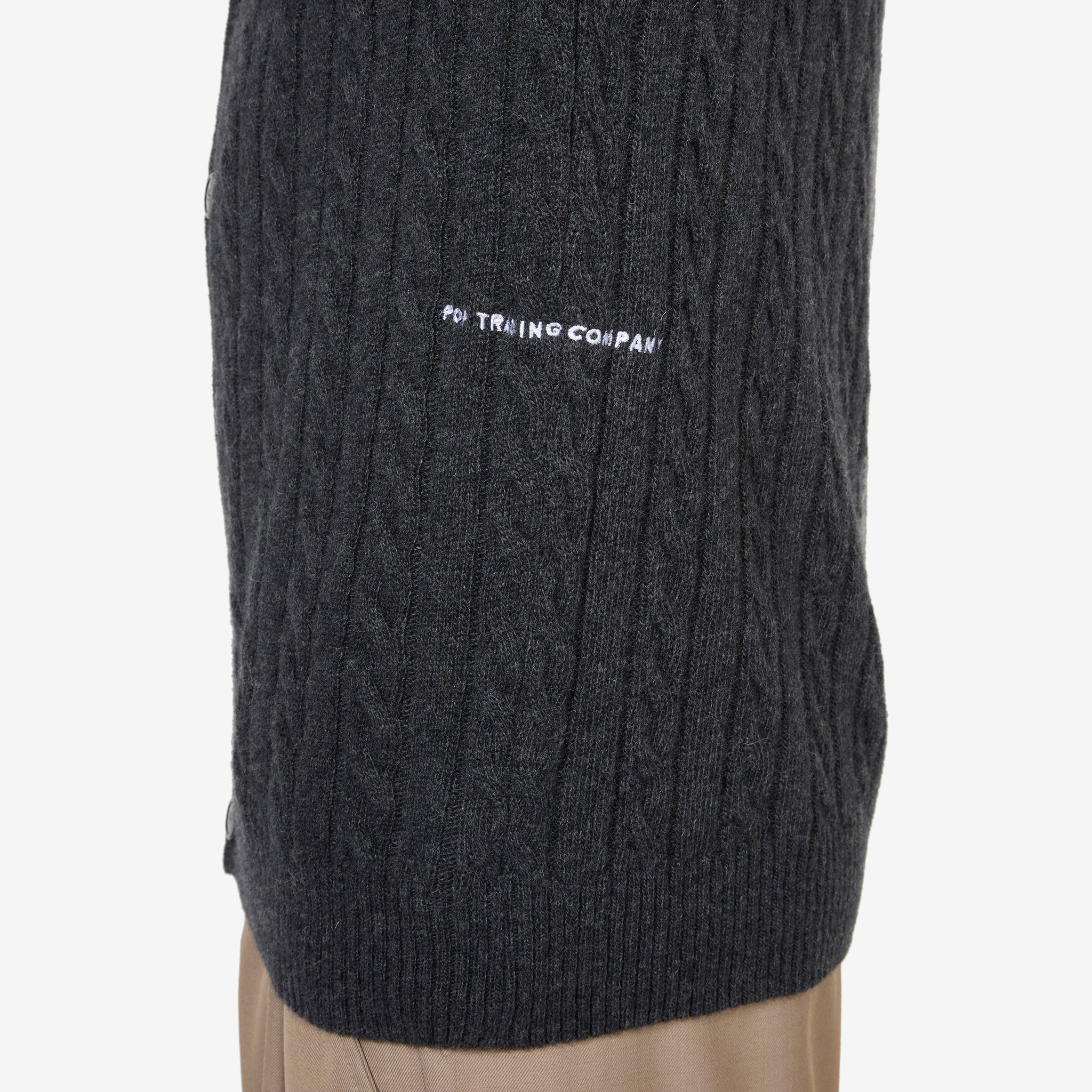 Knitted Cable Cardigan Anthracite | Charcoal - Image 6