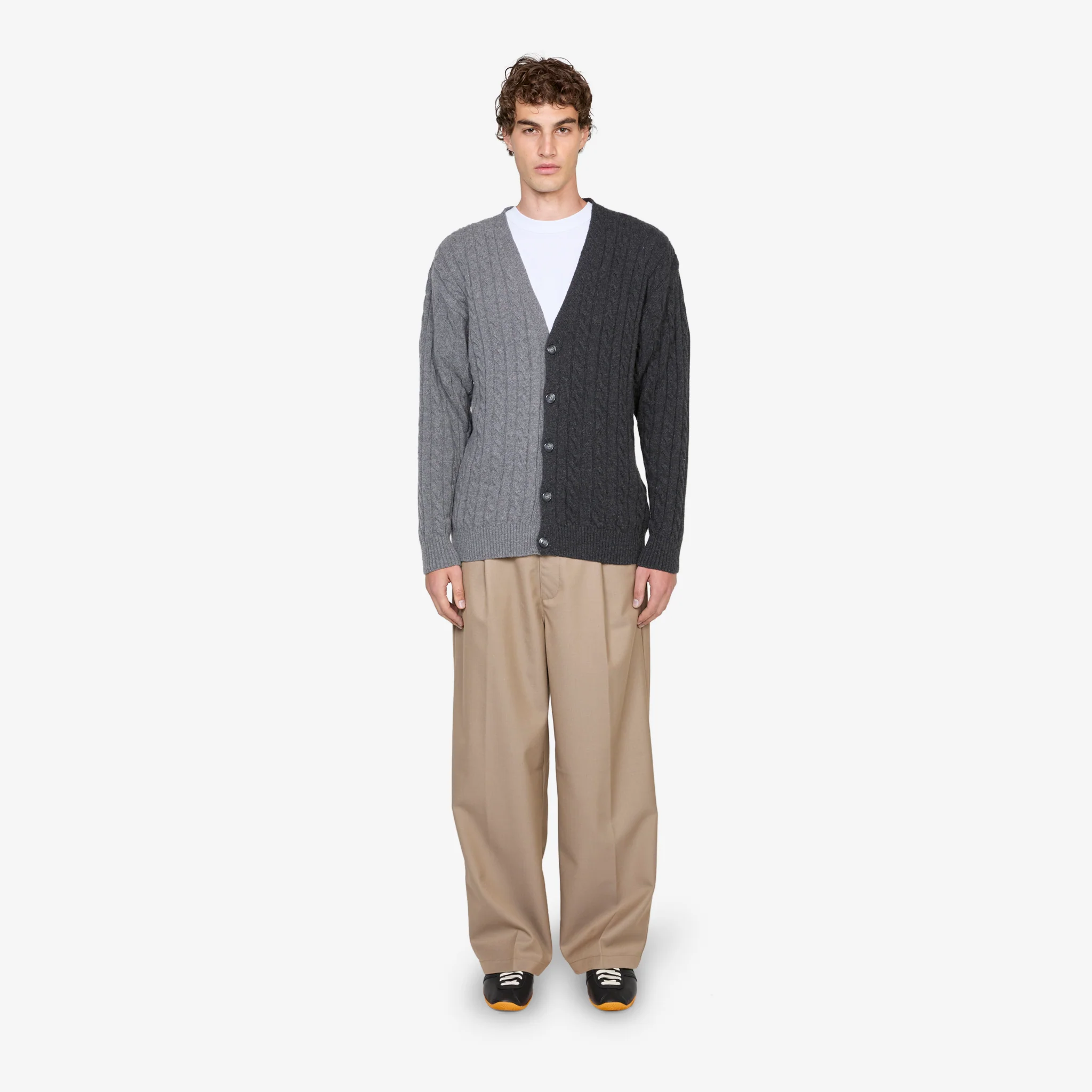 Knitted Cable Cardigan Anthracite | Charcoal - Image 7