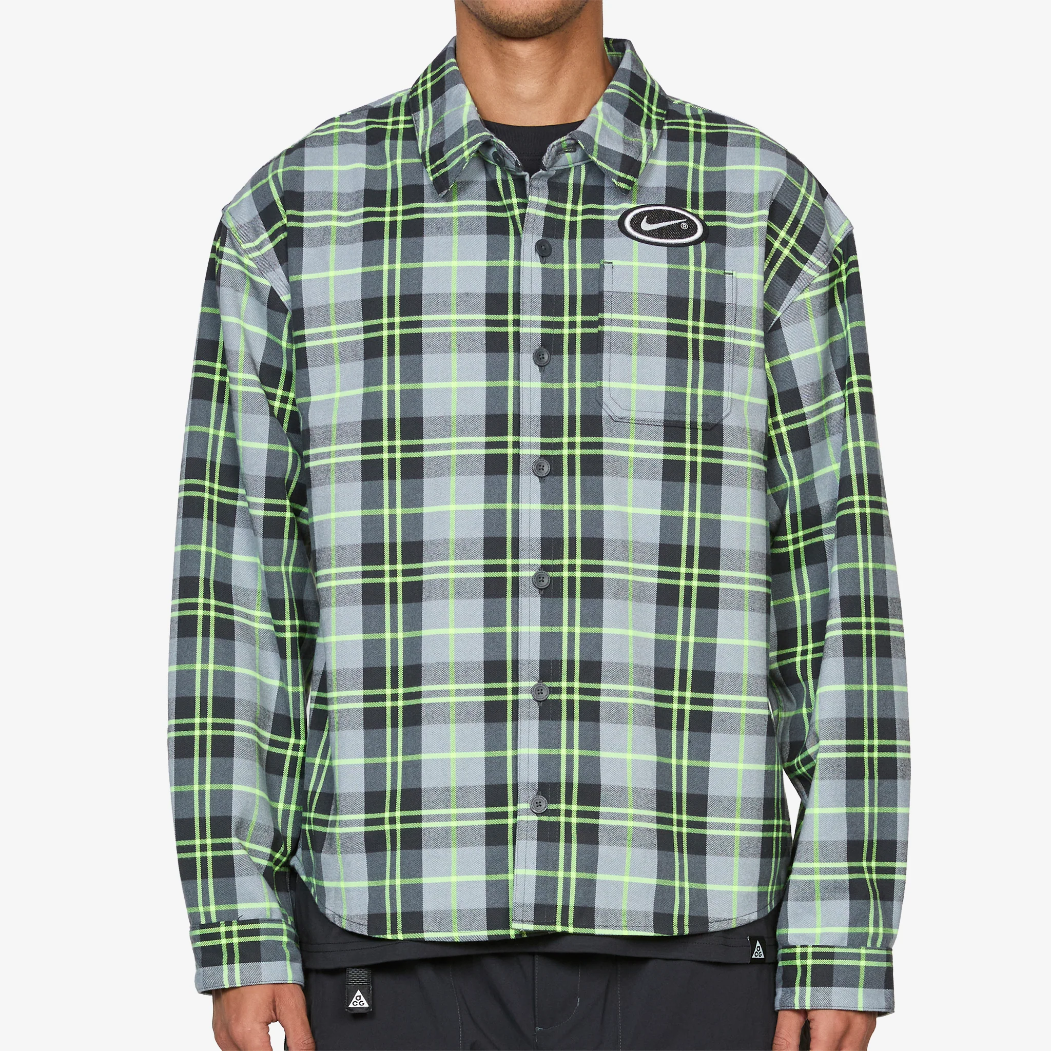 Koston Flannel Longsleeve Button Up Dark Smoke Grey | Volt - Image 5