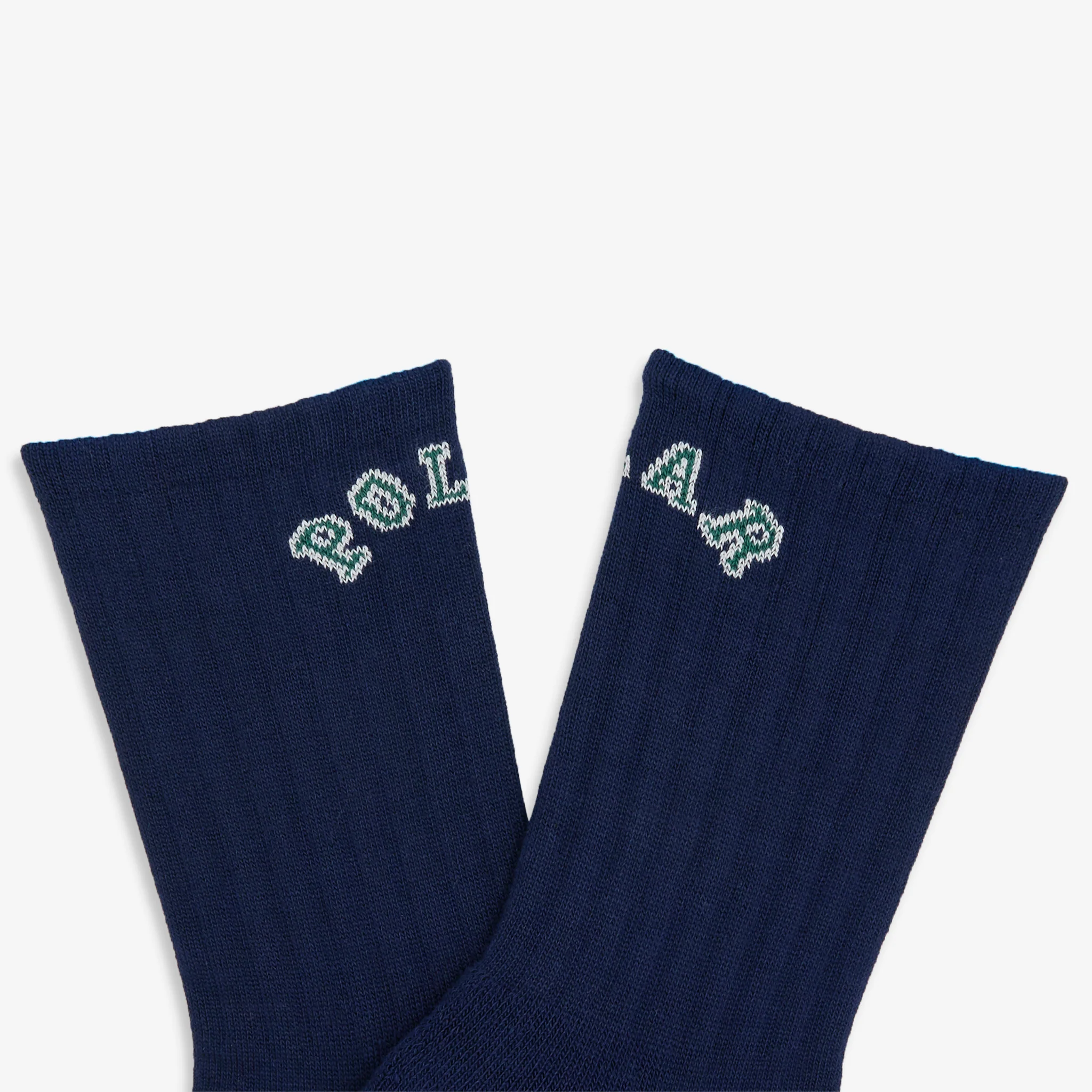 Large Rib Socks College Logo Dark Blue - Image 2