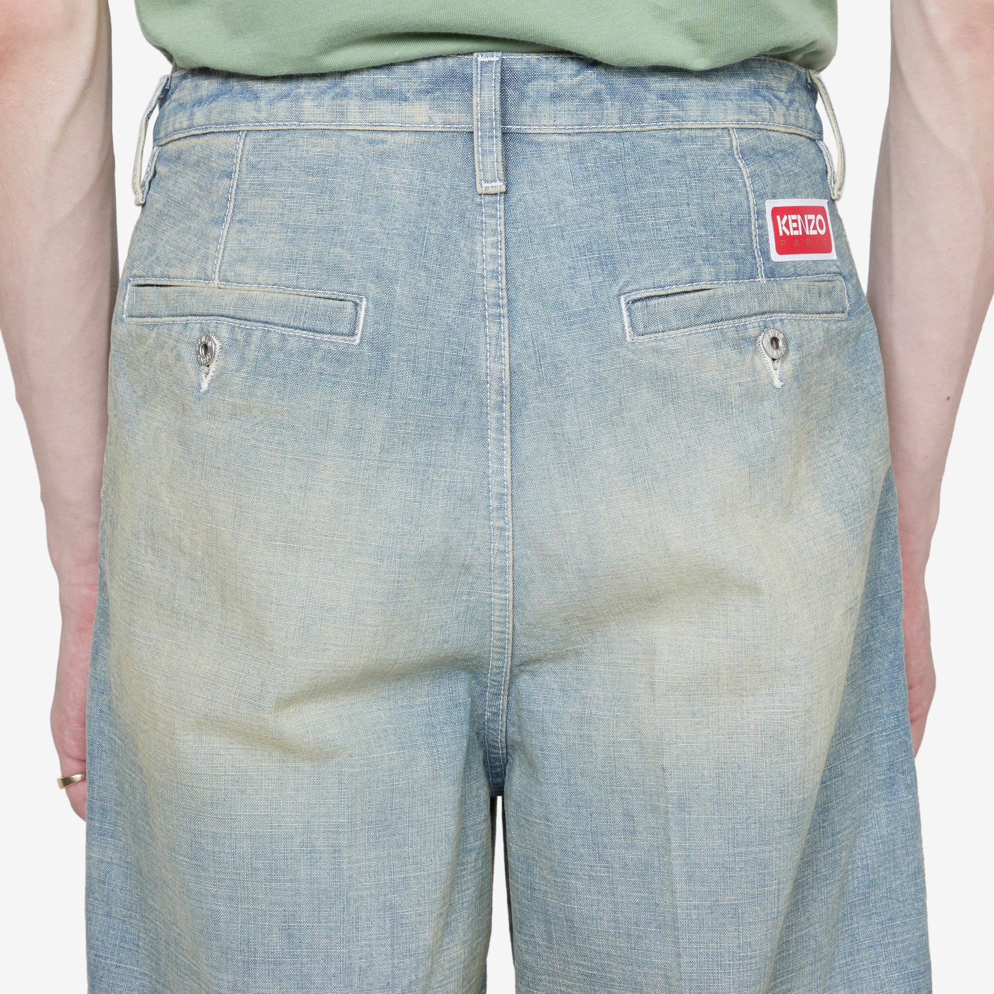 Large Straight Fit Jeans Dirty Denim Stone Blue - Image 8