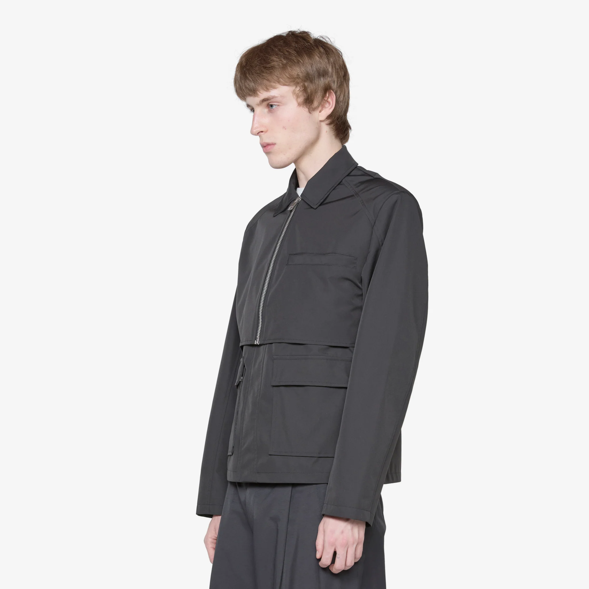Layered Boxy Jacket Black - Image 3