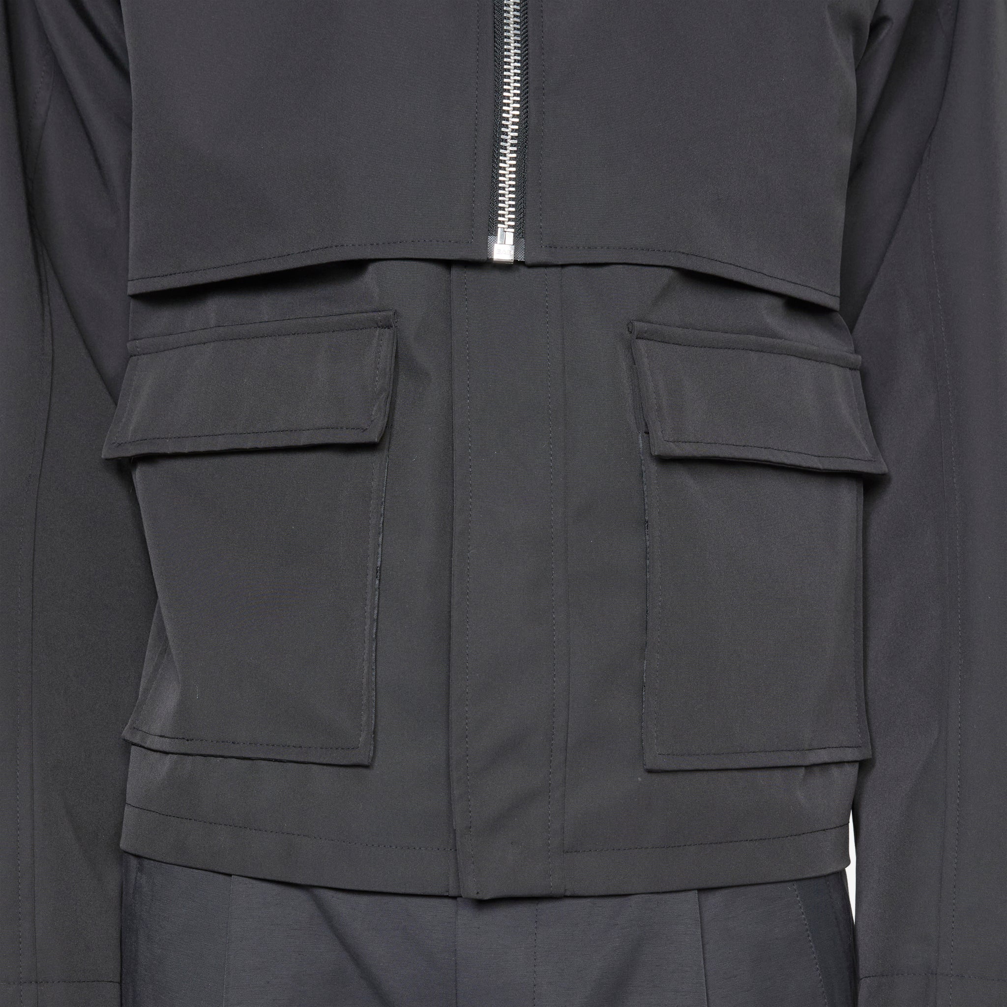 Layered Boxy Jacket Black - Image 6