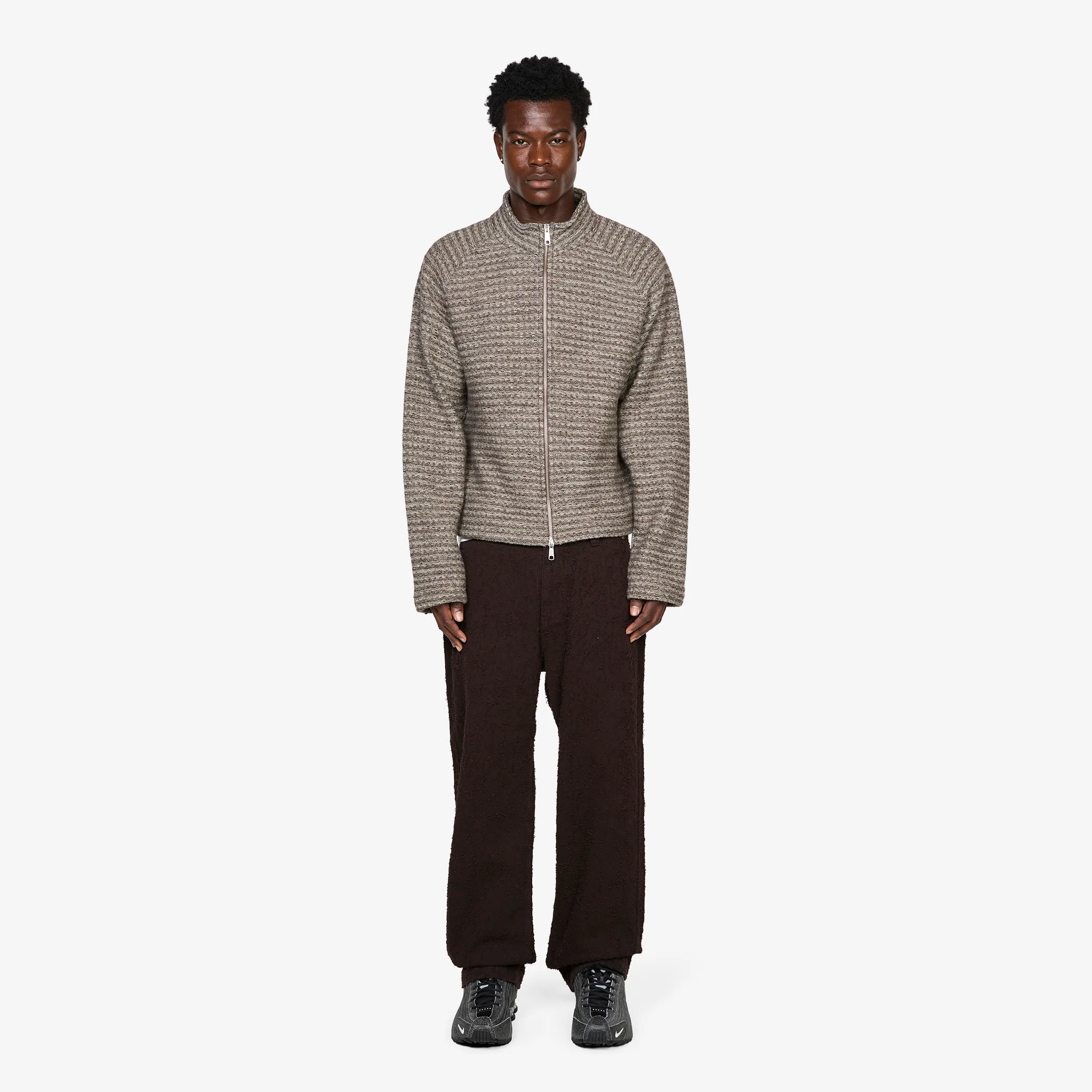Leisure Zip Up Shredded Brown Stripe - Image 4
