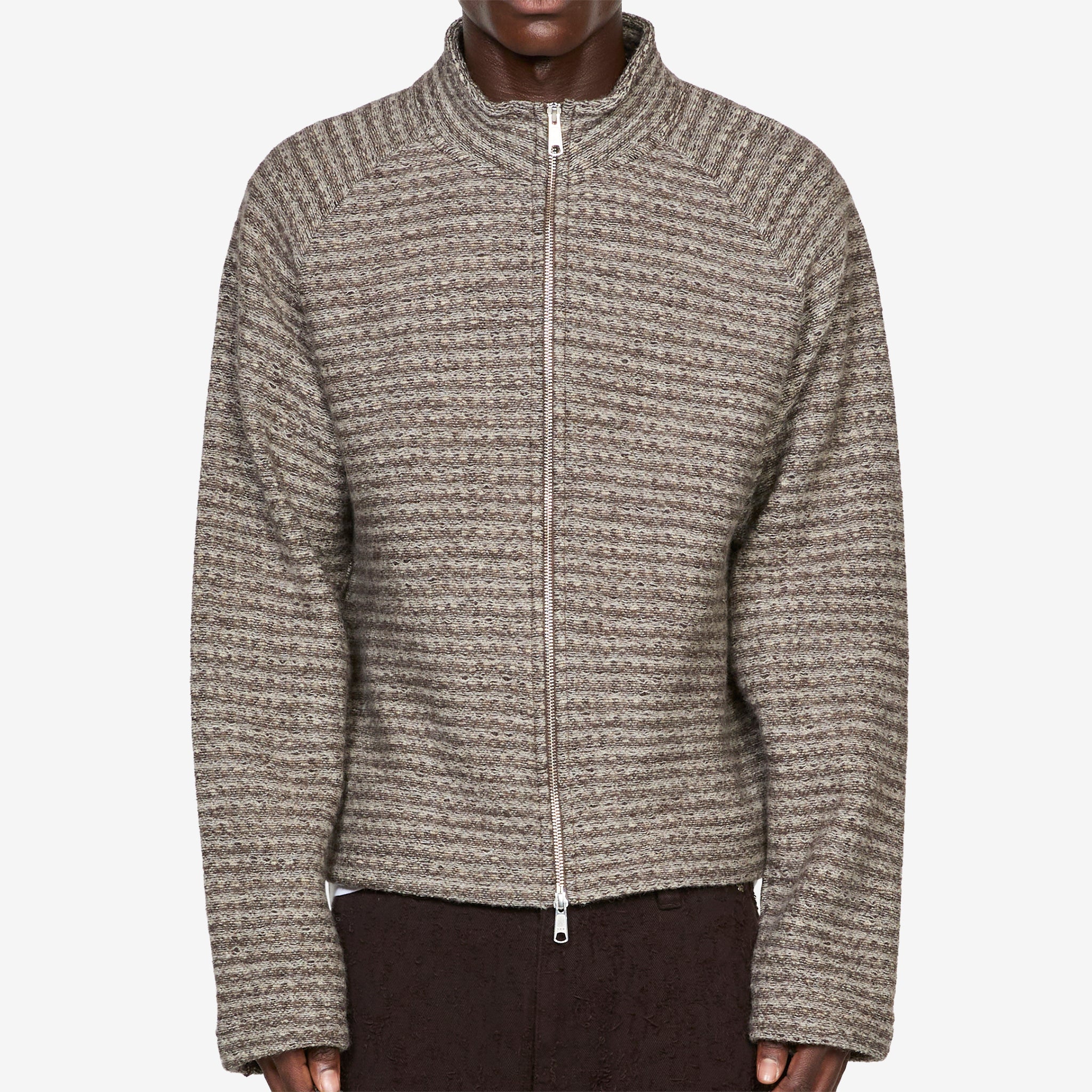 Leisure Zip Up Shredded Brown Stripe - Image 5