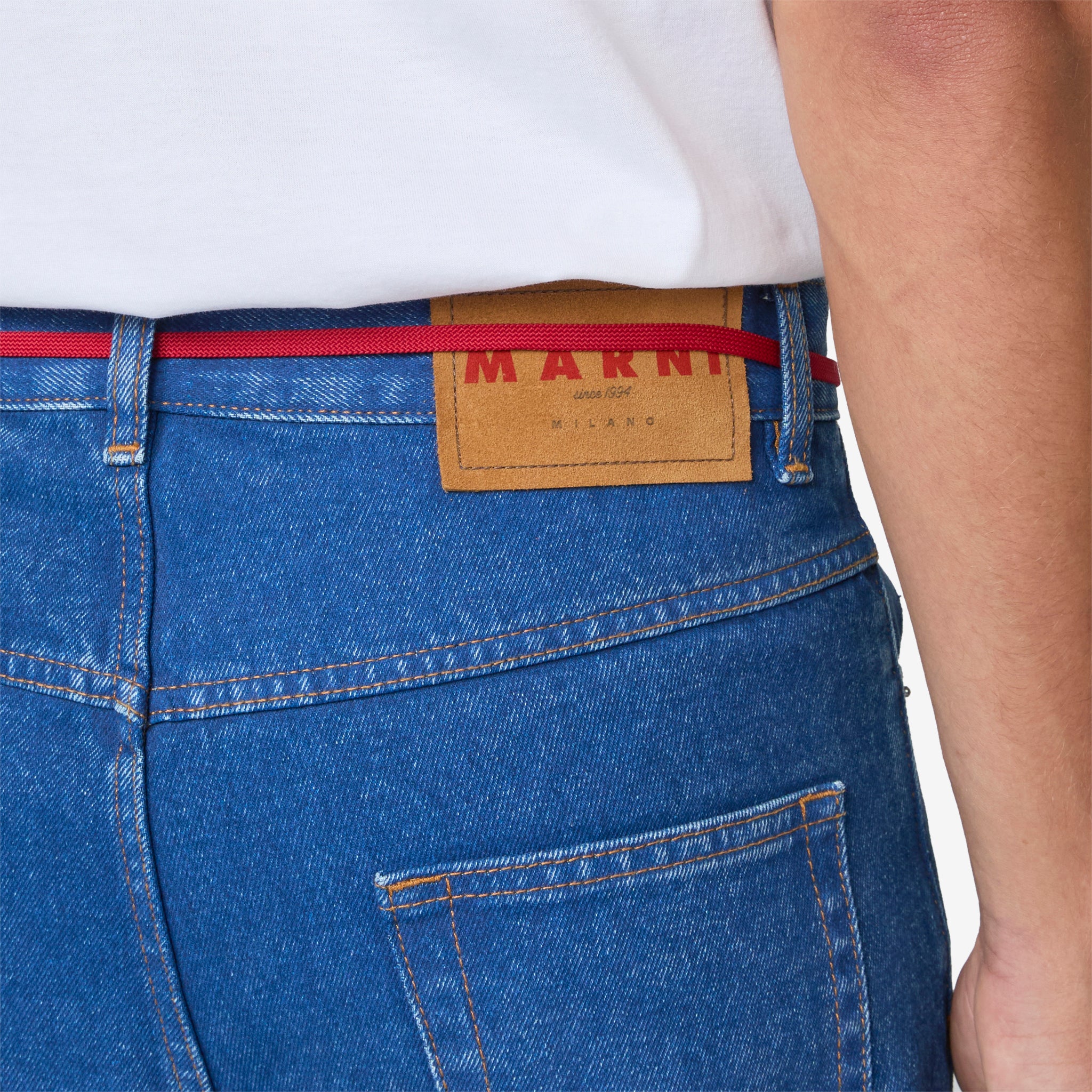 Low Rise Red Belt Jeans Ocean - Image 4