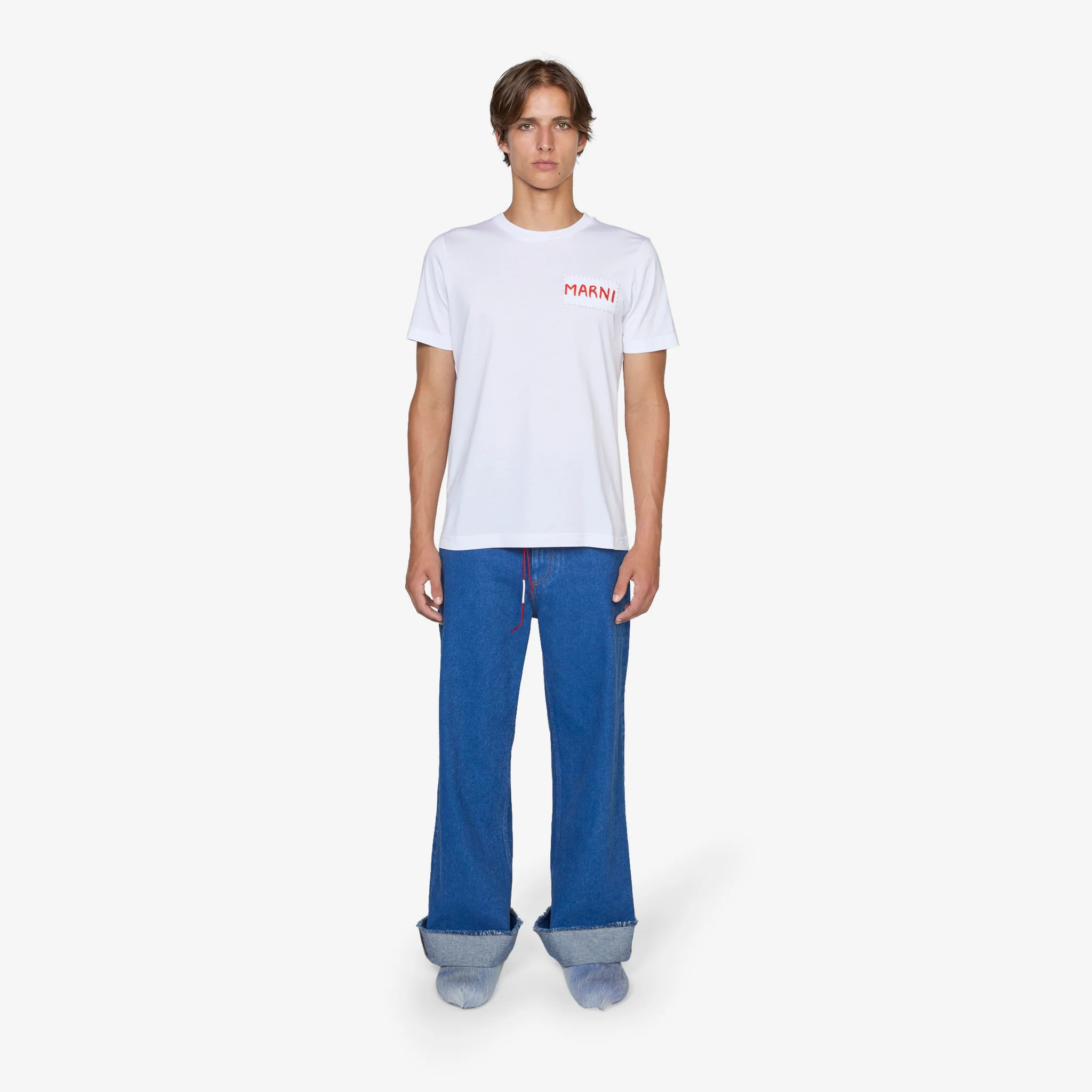 Low Rise Red Belt Jeans Ocean - Image 6