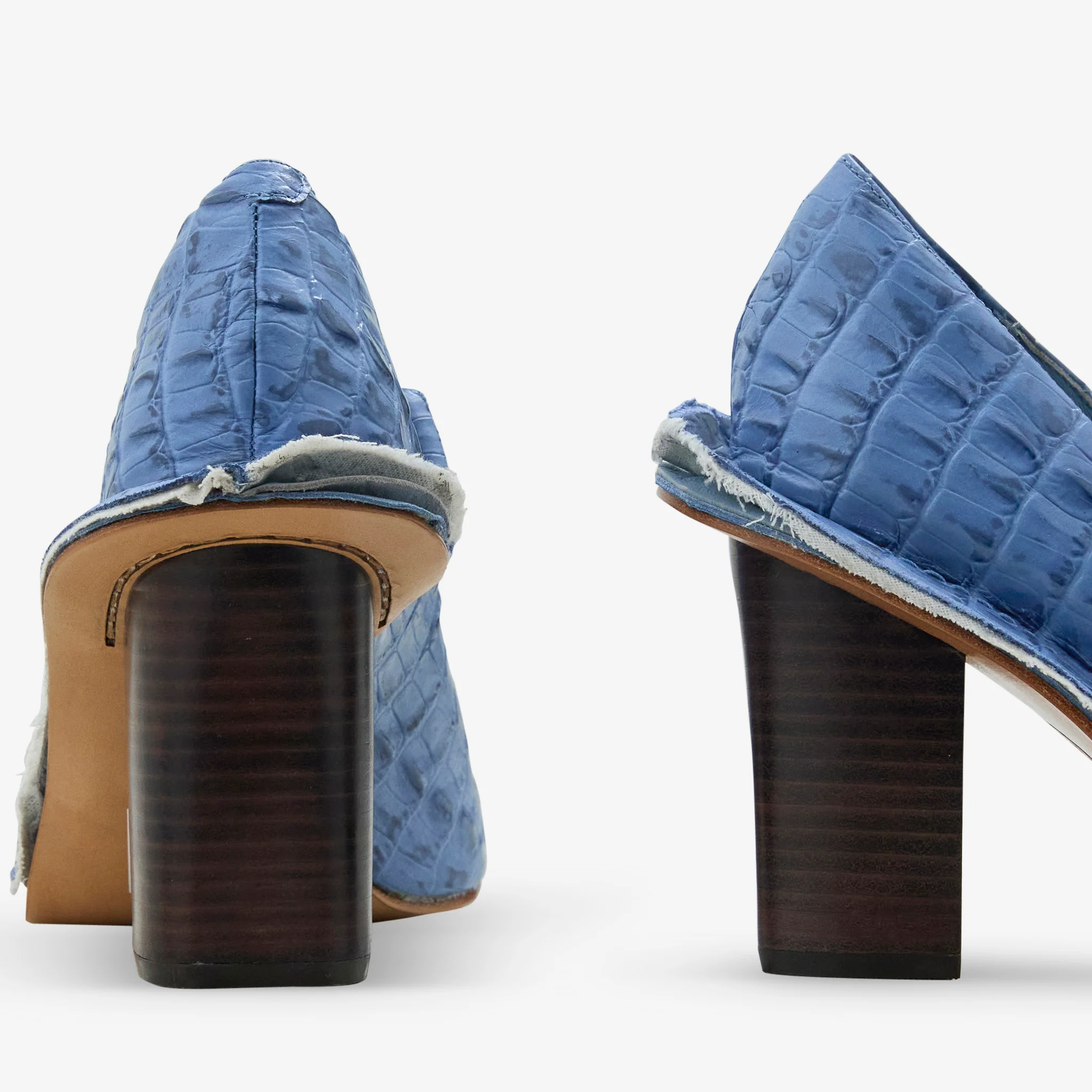 Martine Rose x Women's Heel Blue Leather - Image 3