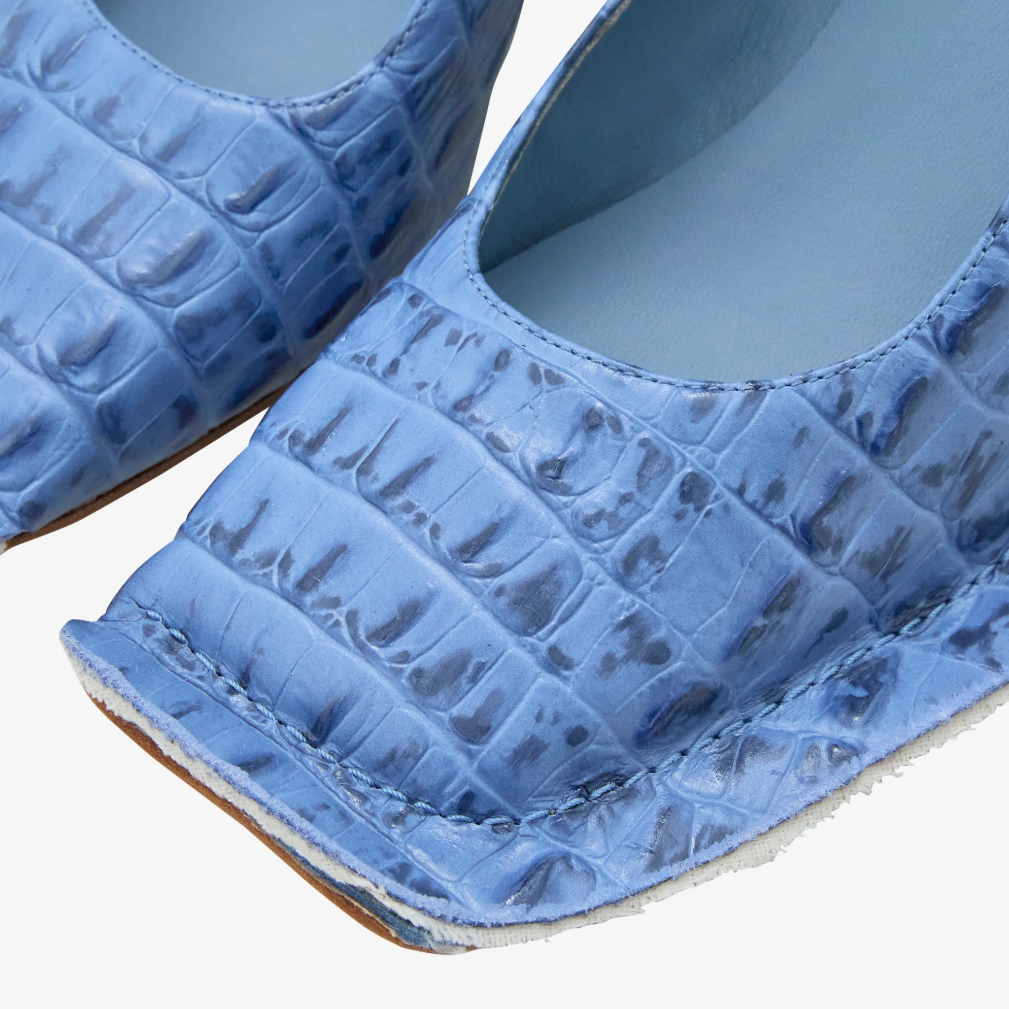 Martine Rose x Women's Heel Blue Leather - Image 5
